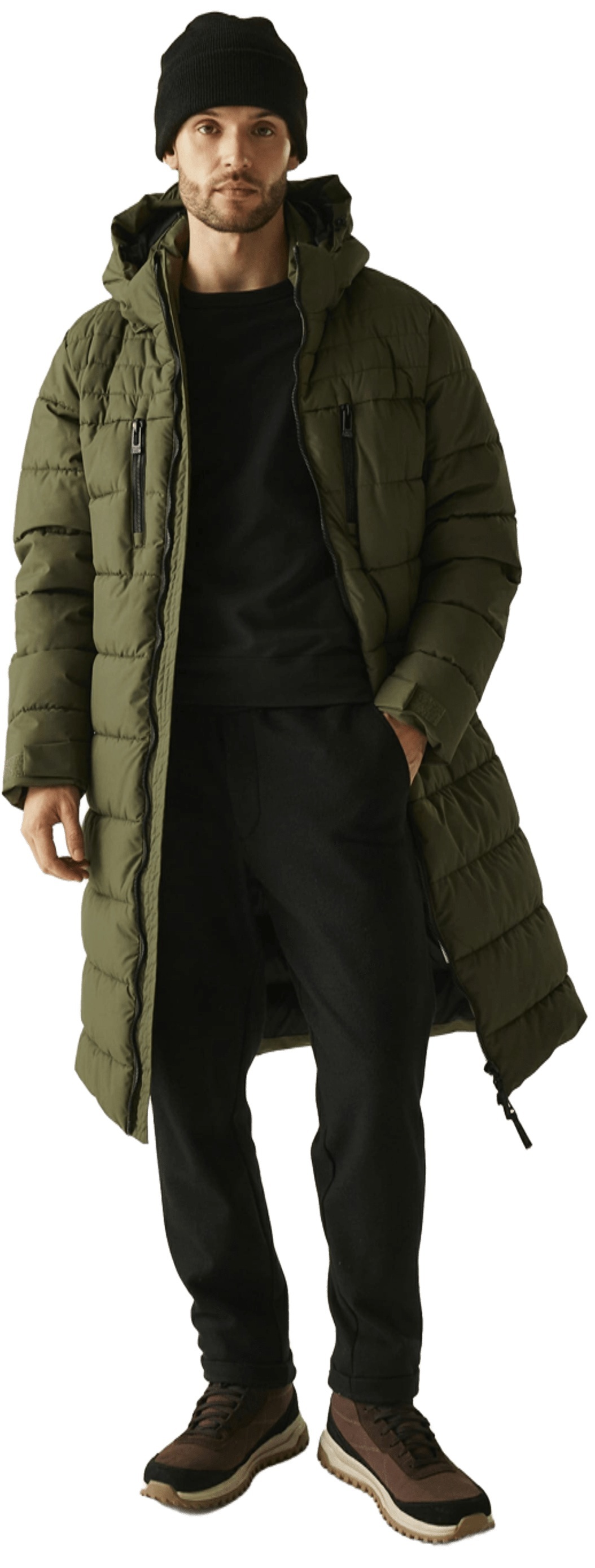 Куртка зимняя длинная мужская Regatta Mottere RMN316-ZZV S хаки фото 4