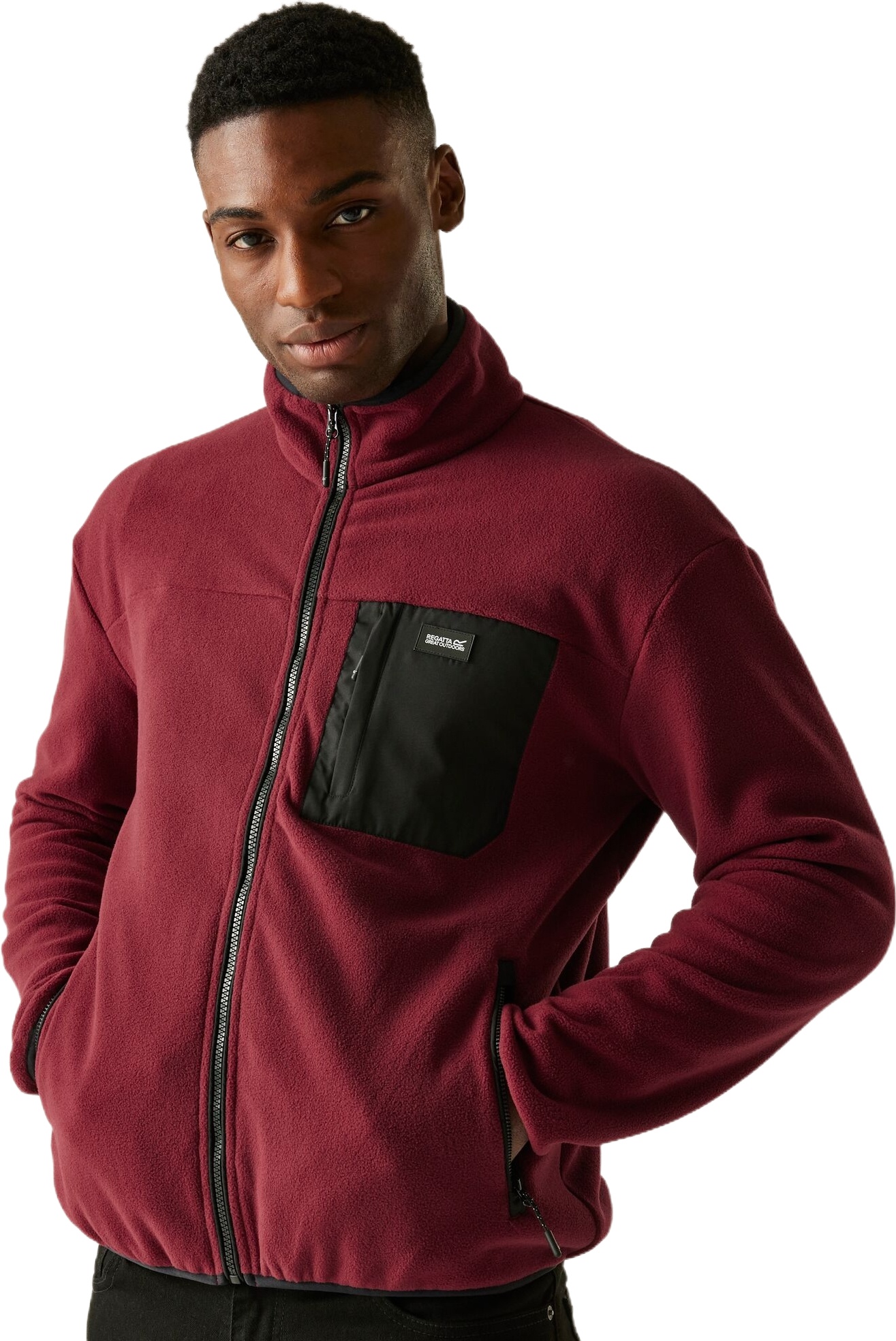 Кофта флисовая флисовая мужская Regatta FrankieF/ZFleece RMA595-ZRS L красная фото3