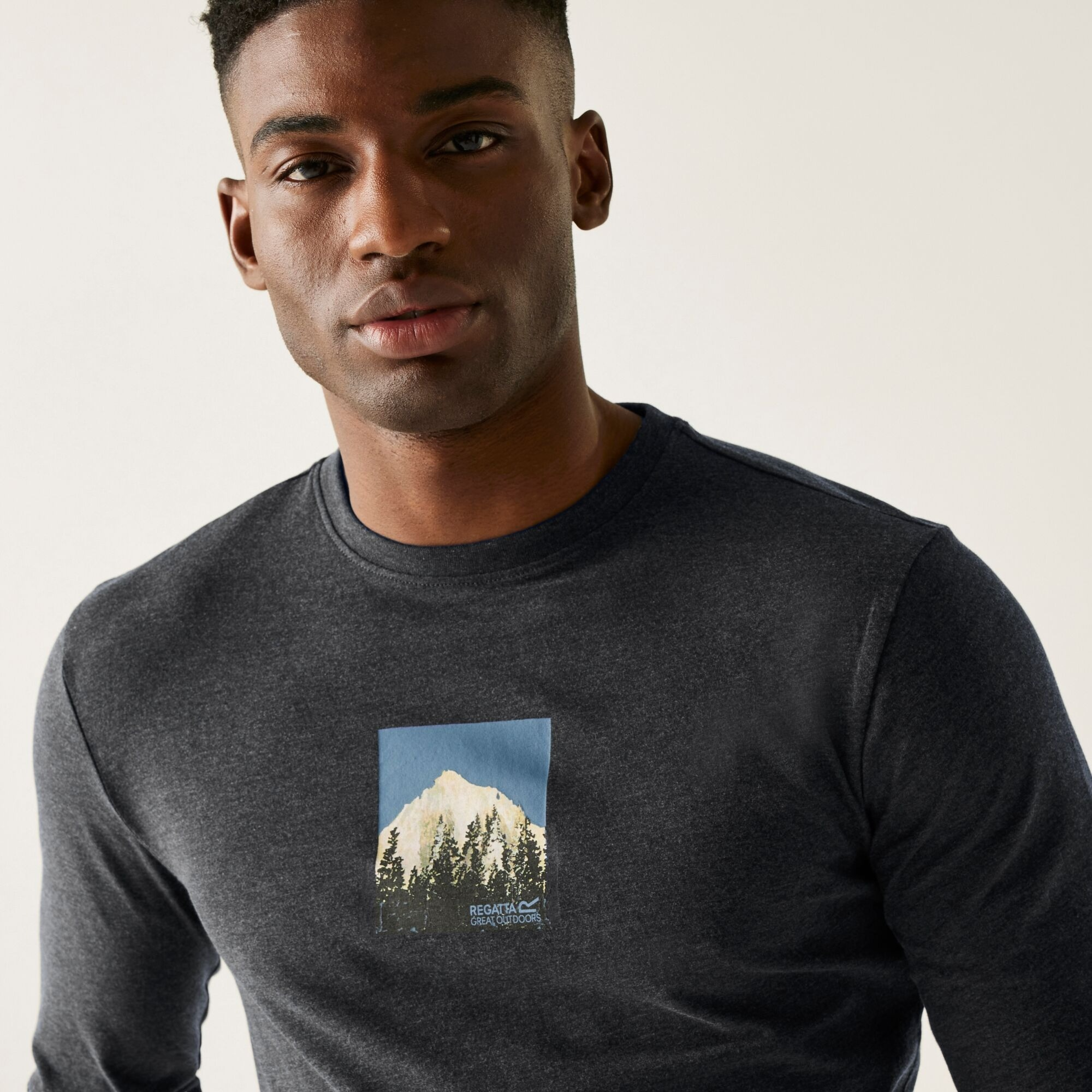 Лонгслів чоловічий Regatta Maylow RMT297-800 L чорнийфото3