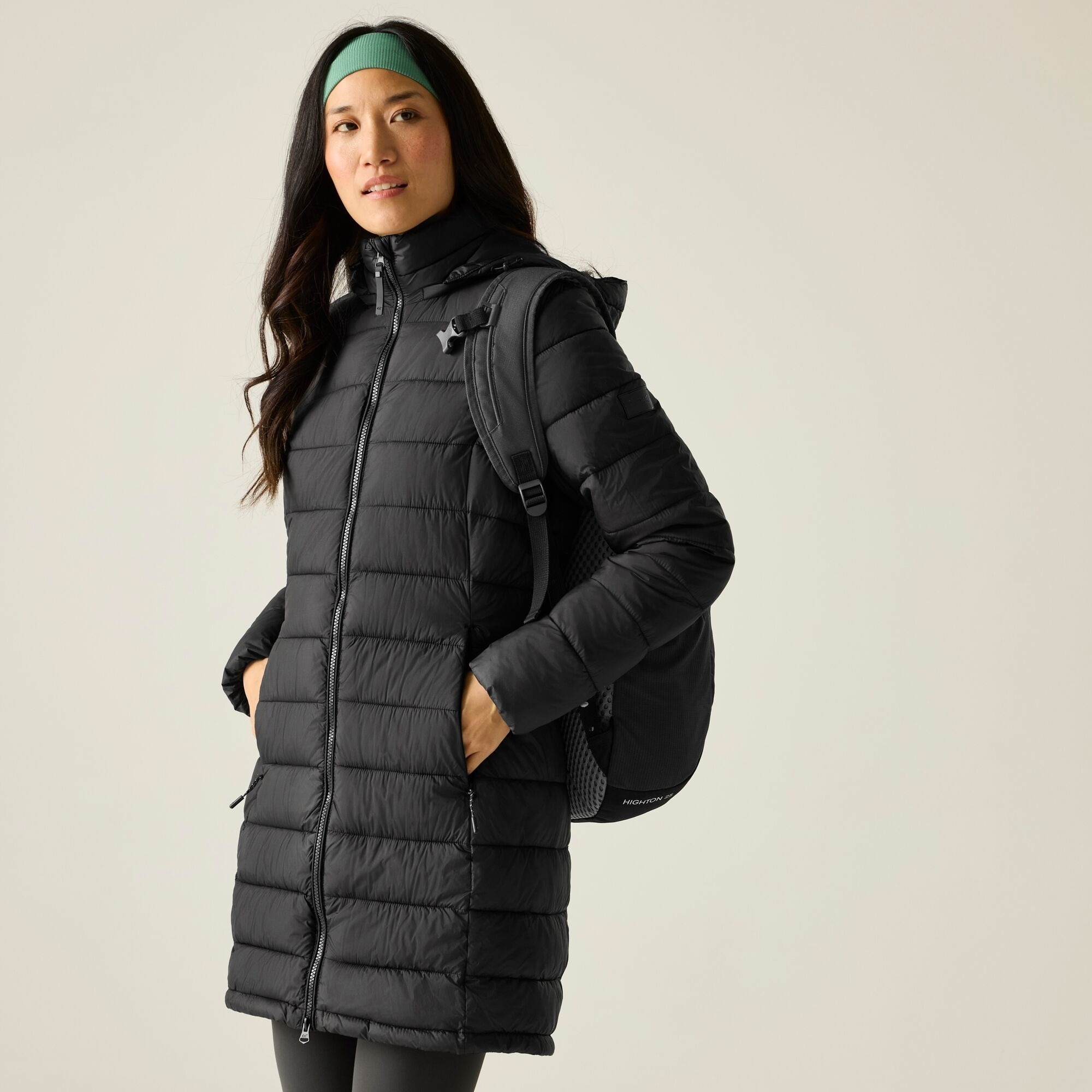 Куртка зимняя длинная женская Regatta Starler RWN208-800 10 черная фото 8