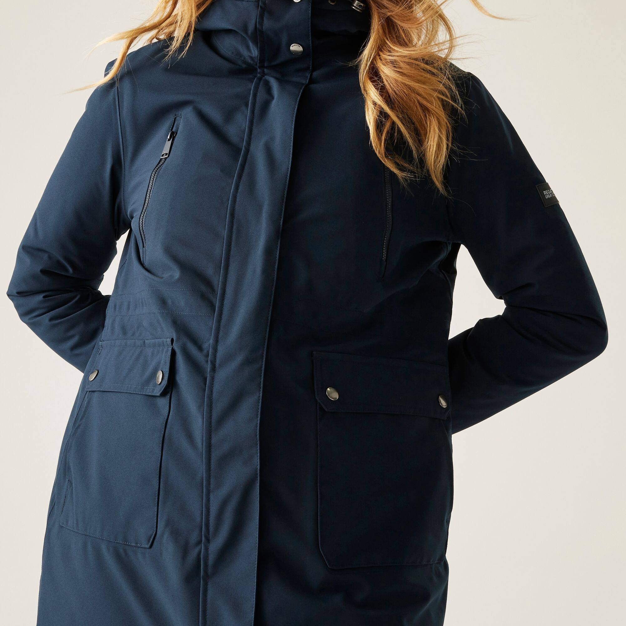 Парка женская Regatta Valenta RWP453-3FG 12 темно-синяя фото 4