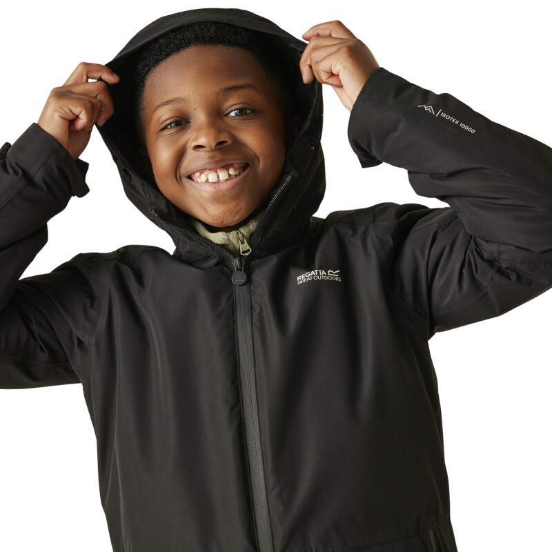 Куртка утепленная детская Regatta FarbankII RKP314-800 7-8 черная фото 
