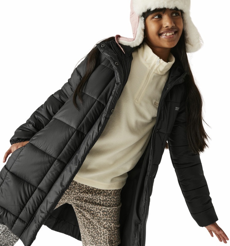 Куртка зимова довга для дівчаток Regatta JuniorEmbrie RKN195-800 7-8 чорнафото