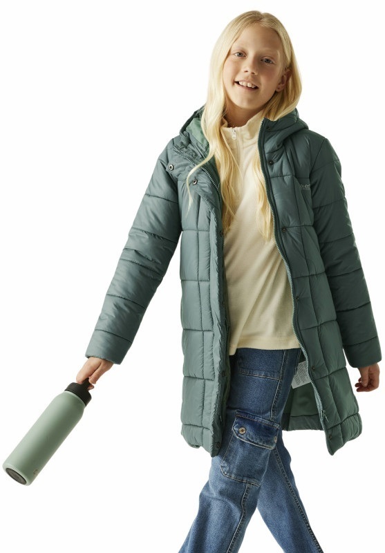 Куртка зимняя длинная для девочек Regatta JuniorEmbrie RKN195-ZM6 7-8 бирюзовая фото 5