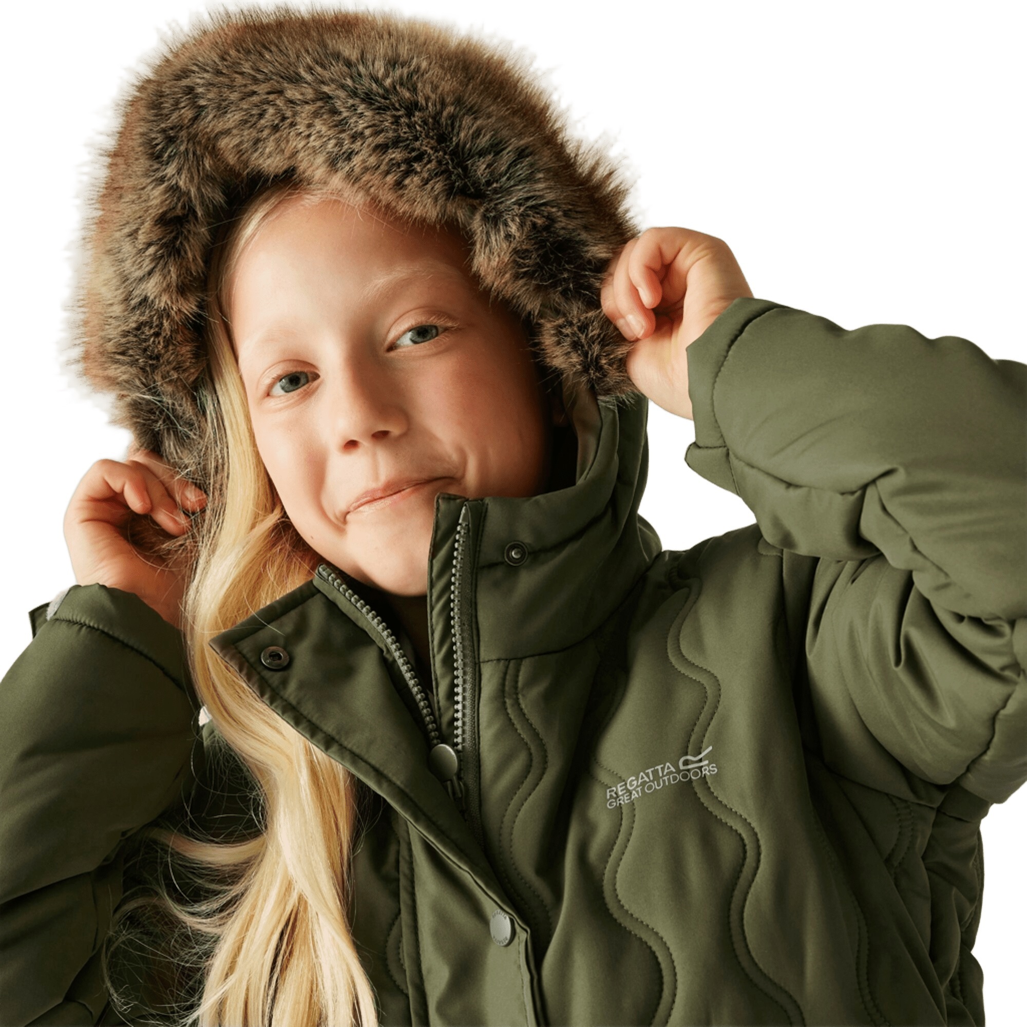 Парка підліткова для дівчаток Regatta FabriziaII RKN197-ZTB 11-12 хакіфото5