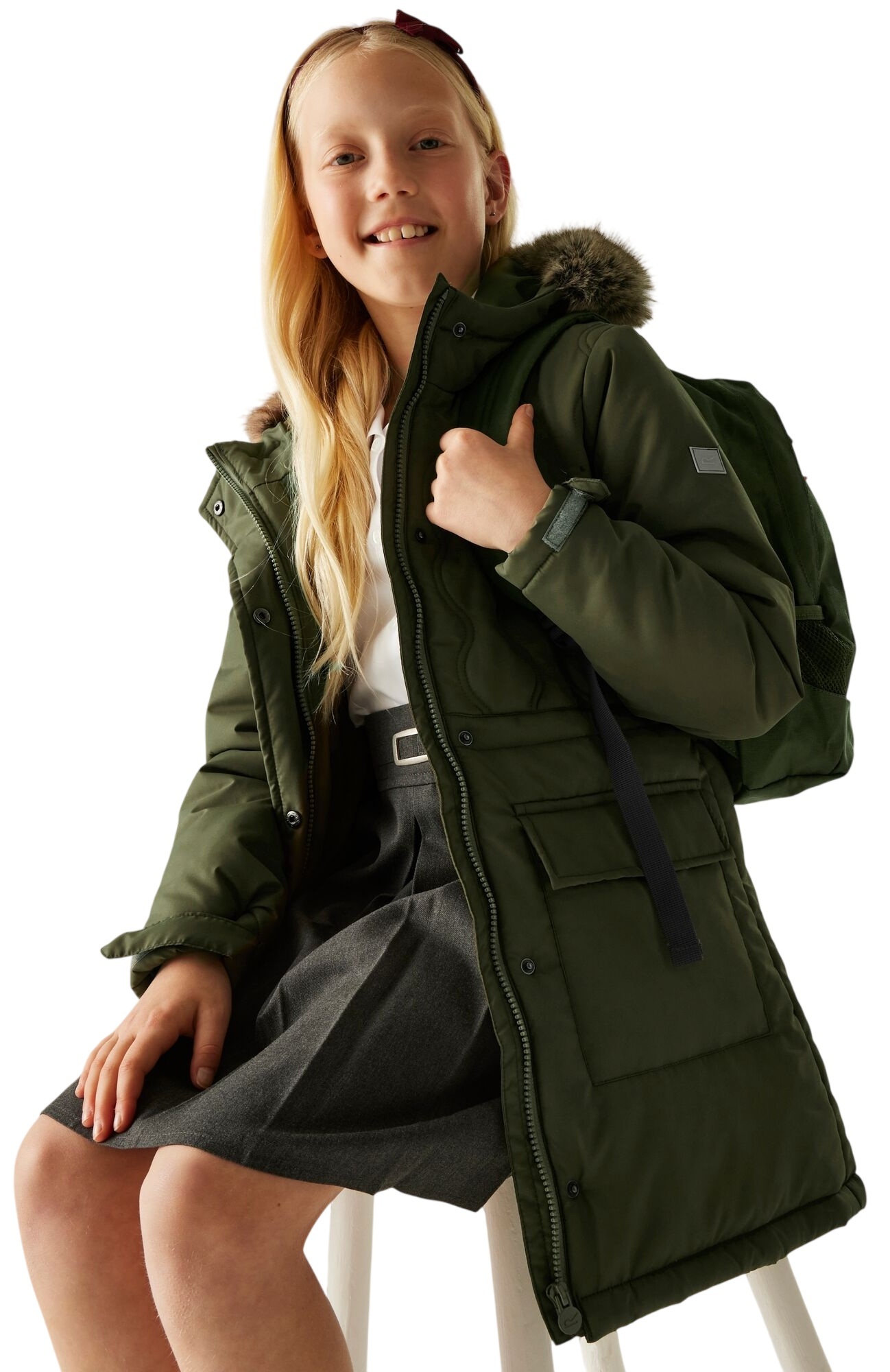 Парка підліткова для дівчаток Regatta FabriziaII RKN197-ZTB 11-12 хакіфото6