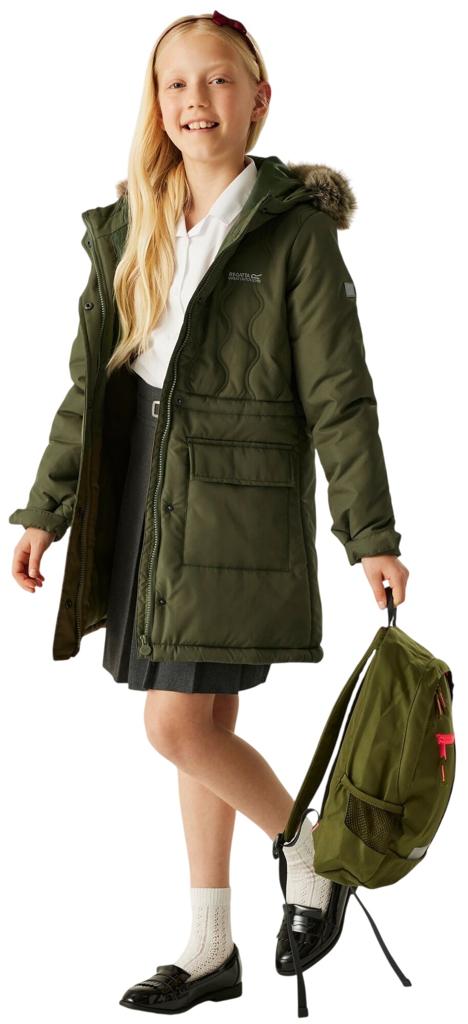 Парка підліткова для дівчаток Regatta FabriziaII RKN197-ZTB 11-12 хакіфото7