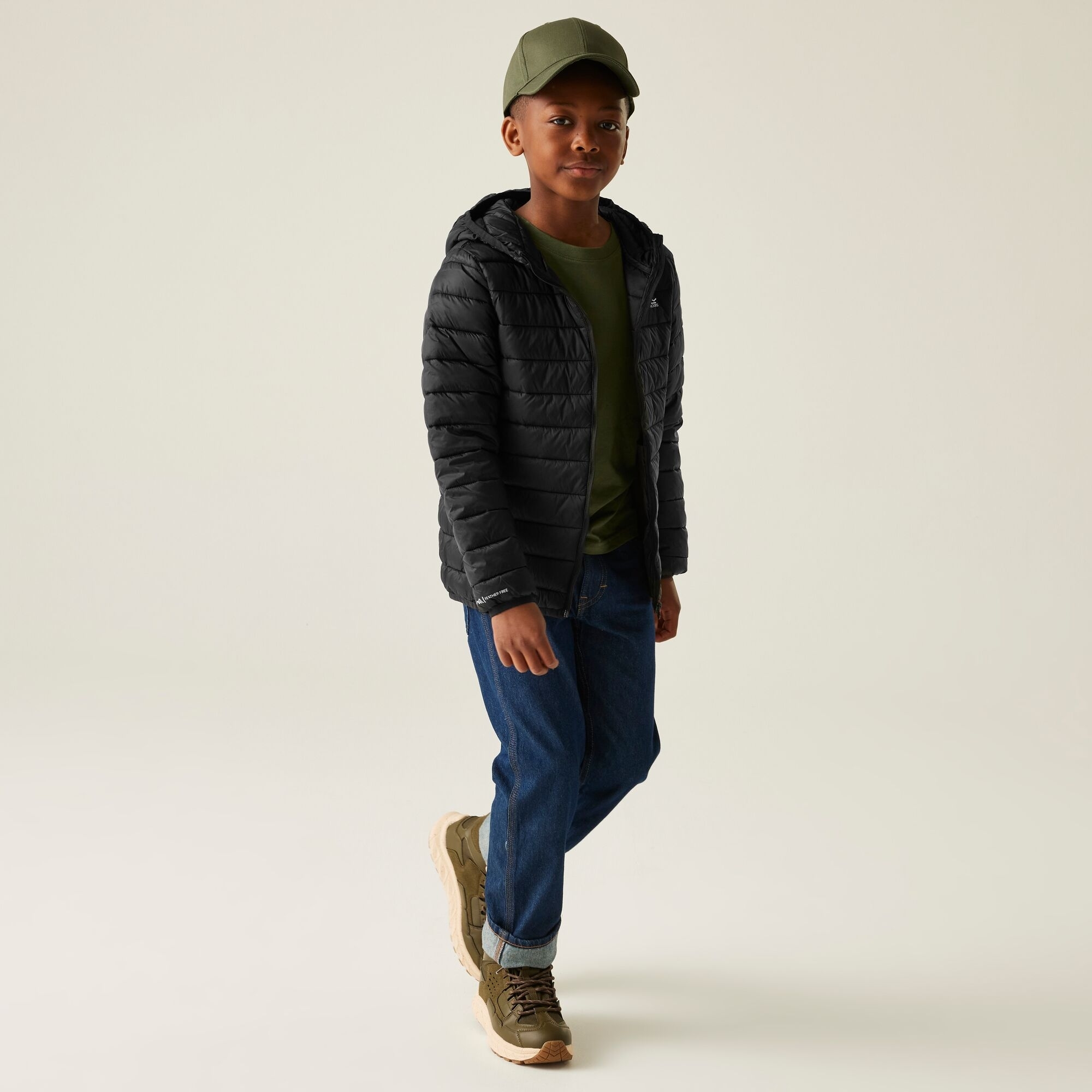 Куртка демісезонна дитяча Regatta JnrHoodedMarizion RKN148-800 9-10 чорнафото