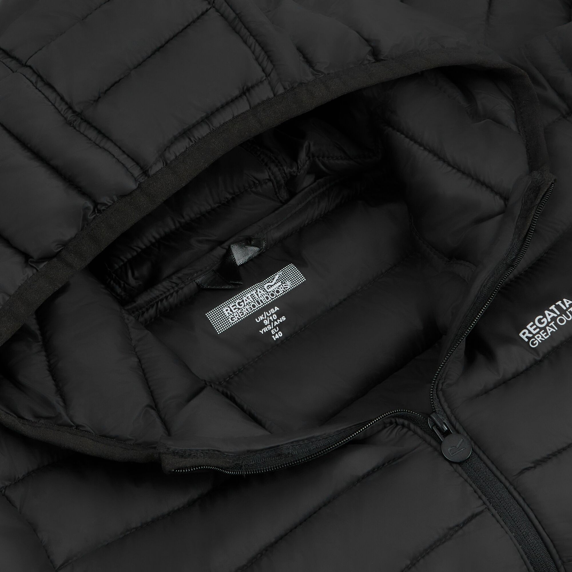 Куртка демісезонна дитяча Regatta JnrHoodedMarizion RKN148-800 9-10 чорнафото