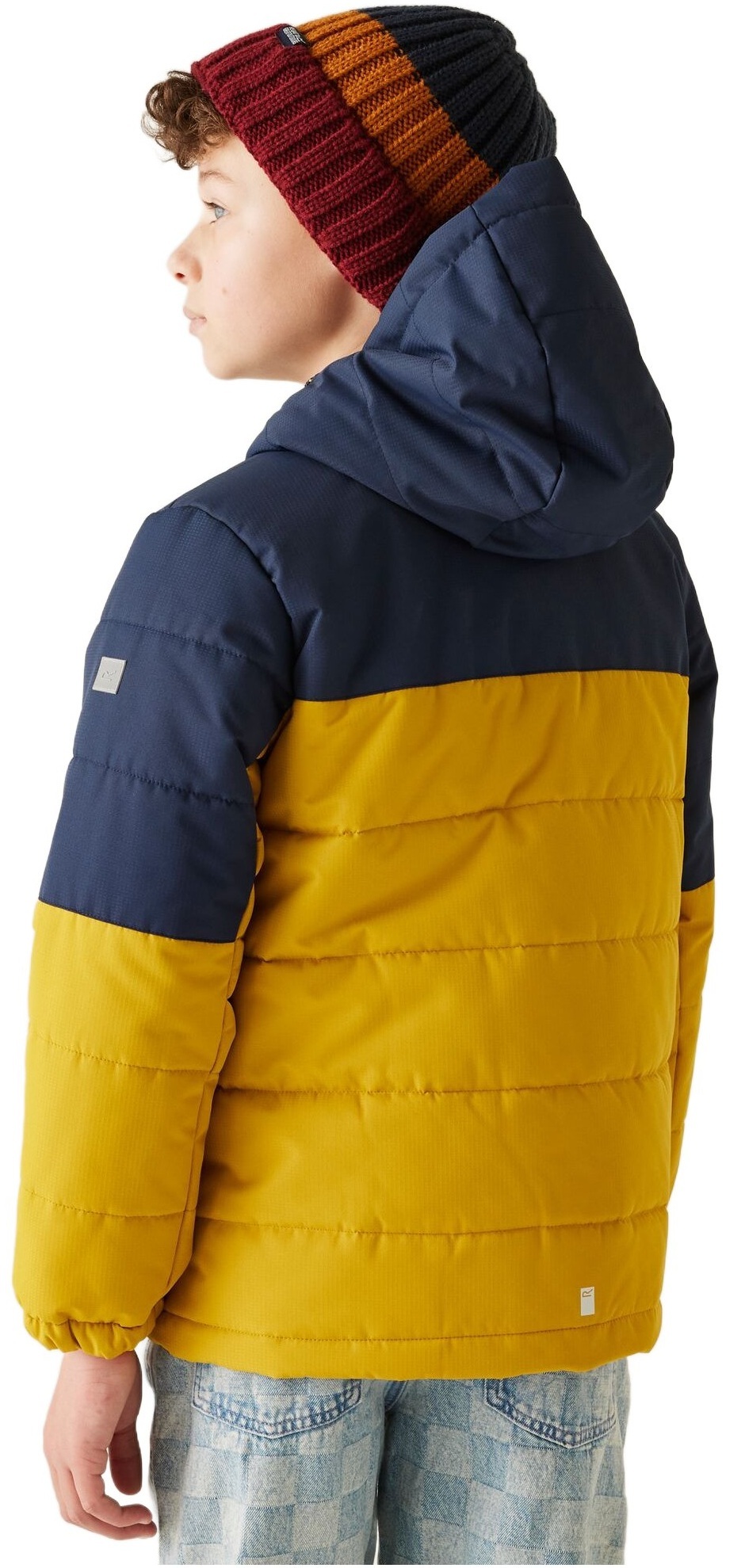 Пуховик для мальчика Regatta Lofthouse RKN202-ZLH 7-8 синий/жолтый фото 