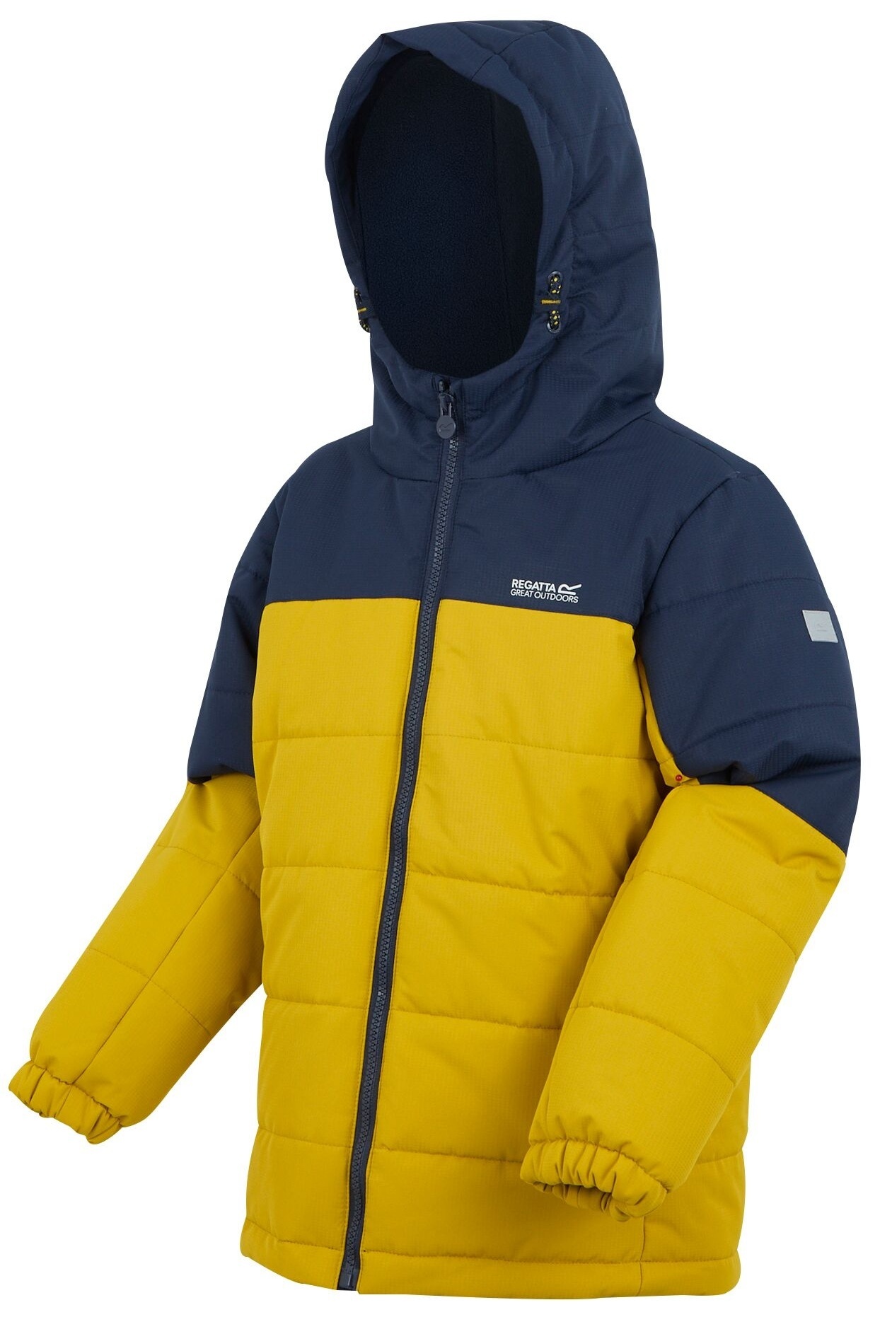 Пуховик для мальчика Regatta Lofthouse RKN202-ZLH 7-8 синий/жолтый фото 