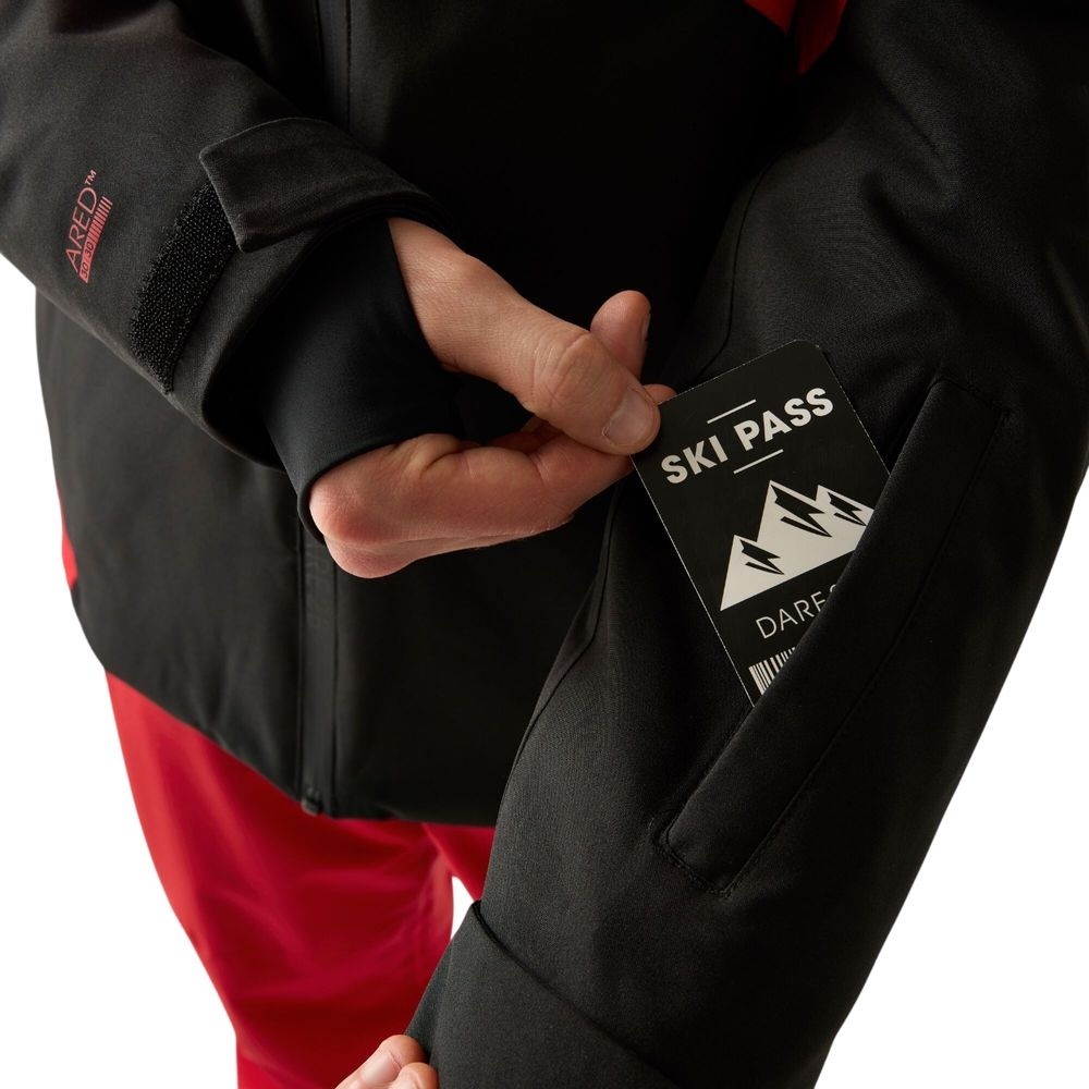 Куртка горнолыжная мужская Dare2b Assimilate Jacket DMP 607-0EX L чорна/красная фото 