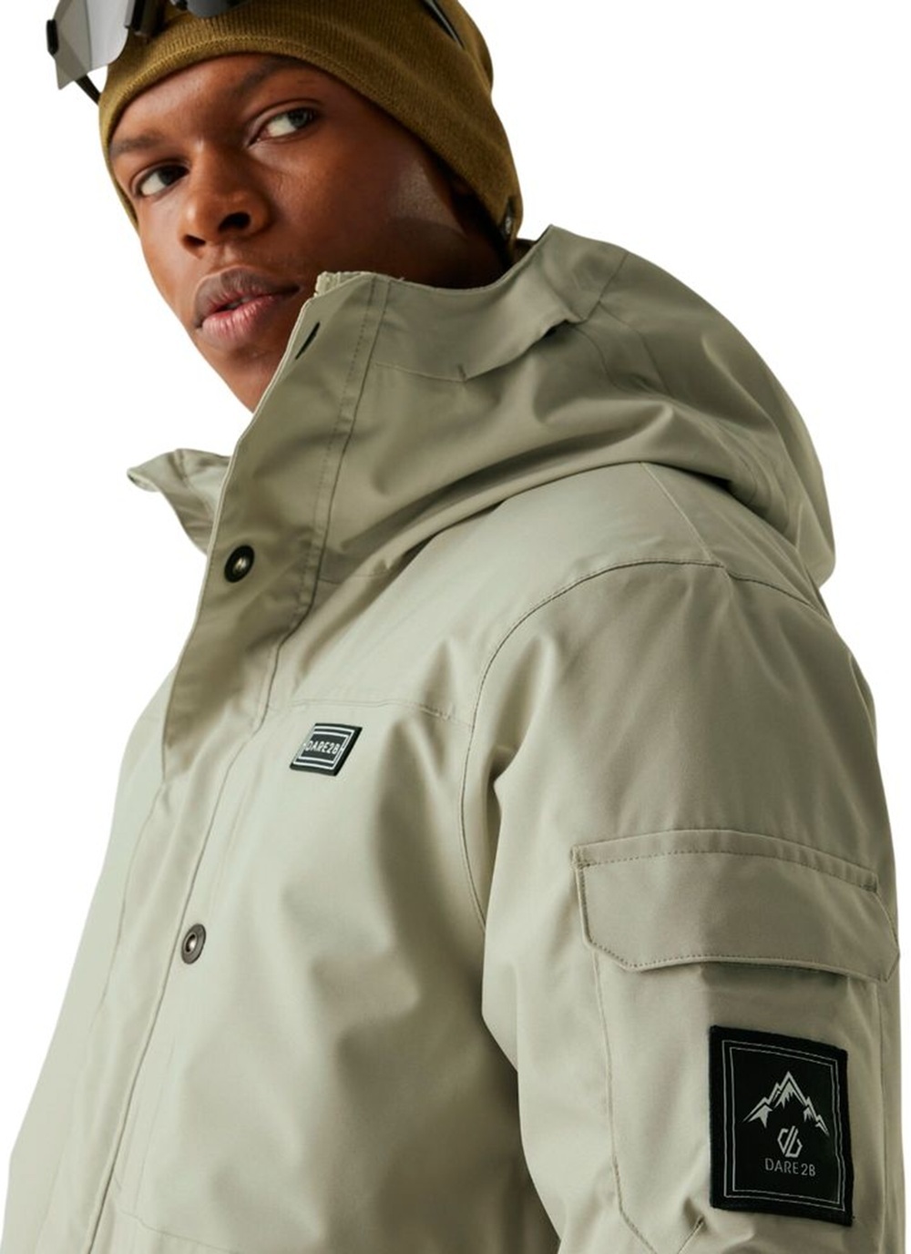 Куртка для сноуборда мужская Dare2b Twin Tip Jacket DMP 614-06Q L бежевая фото 