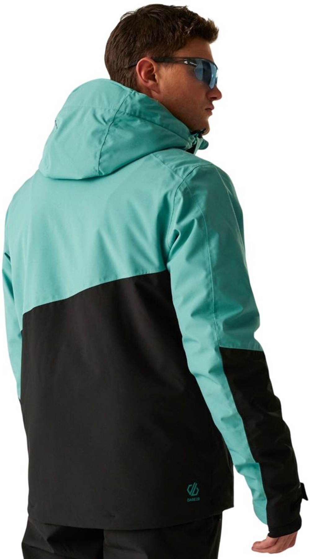 Куртка горнолижна чоловіча Dare2Be HalfpipeIIIJk DMP611-0FF L чорна/бірюзовафото