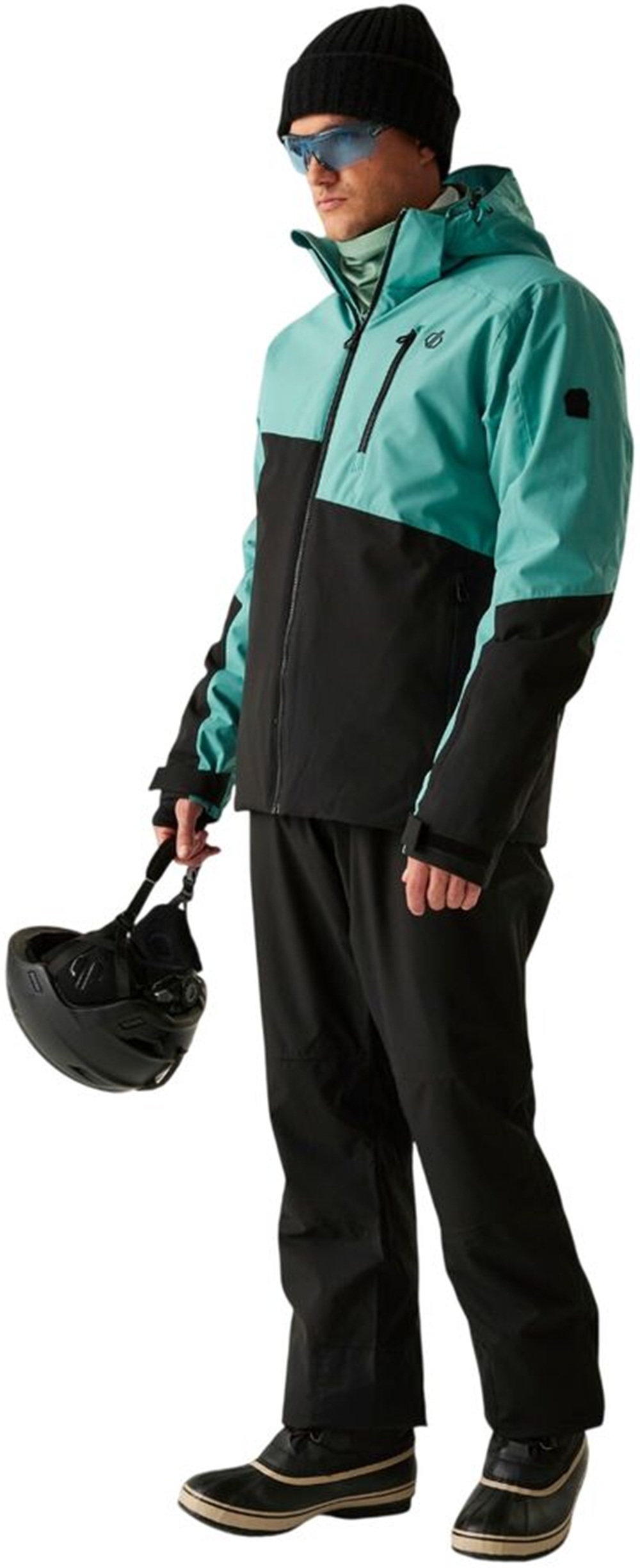 Куртка горнолижна чоловіча Dare2Be HalfpipeIIIJk DMP611-0FF L чорна/бірюзовафото