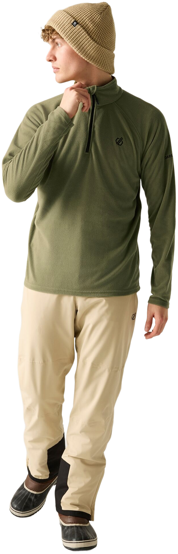 Лонгслив мужской Dare2B Freethink II Half Zip Fleece DMA473-0GH S хаки фото3