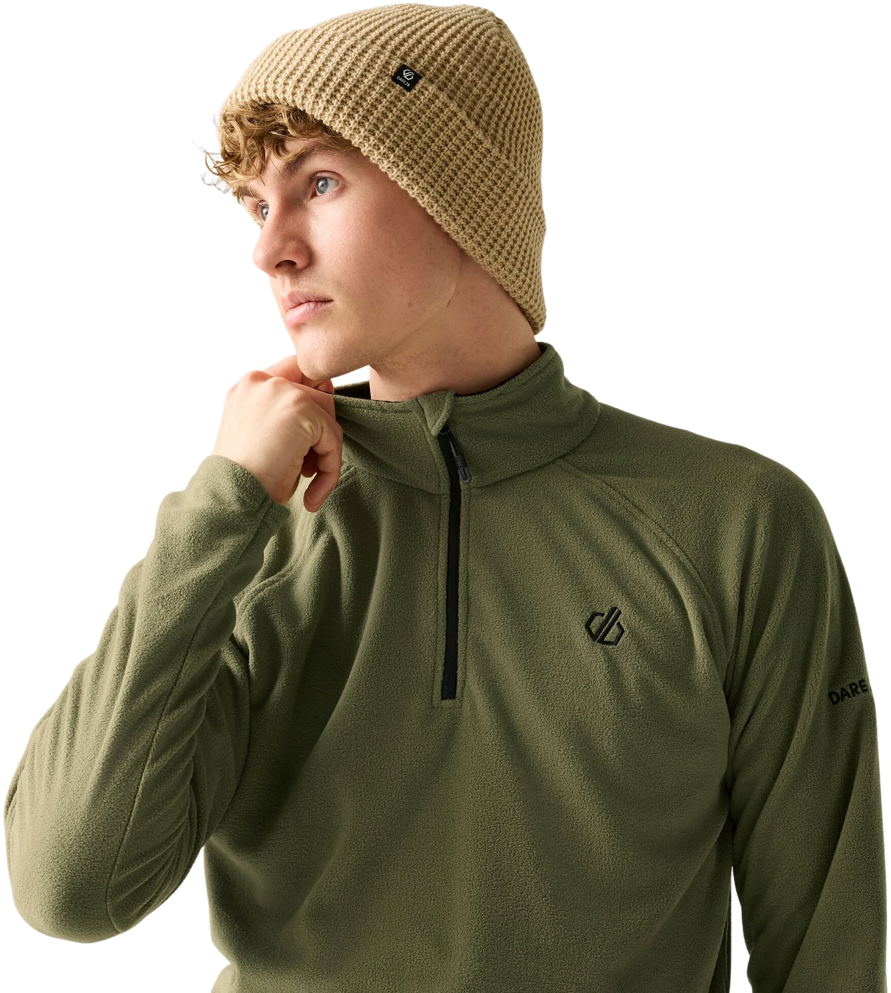 Лонгслив мужской Dare2B Freethink II Half Zip Fleece DMA473-0GH S хаки фото4