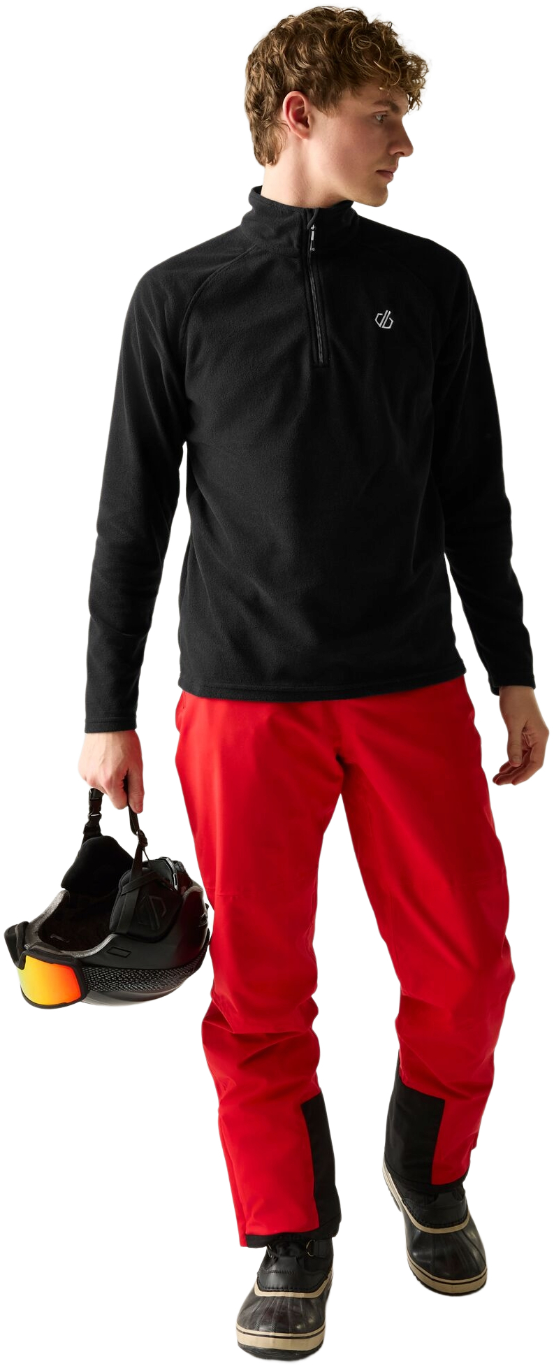 Лонгслів чоловічий Dare2B Freethink II Half Zip Fleece DMA473-800 S чорнийфото