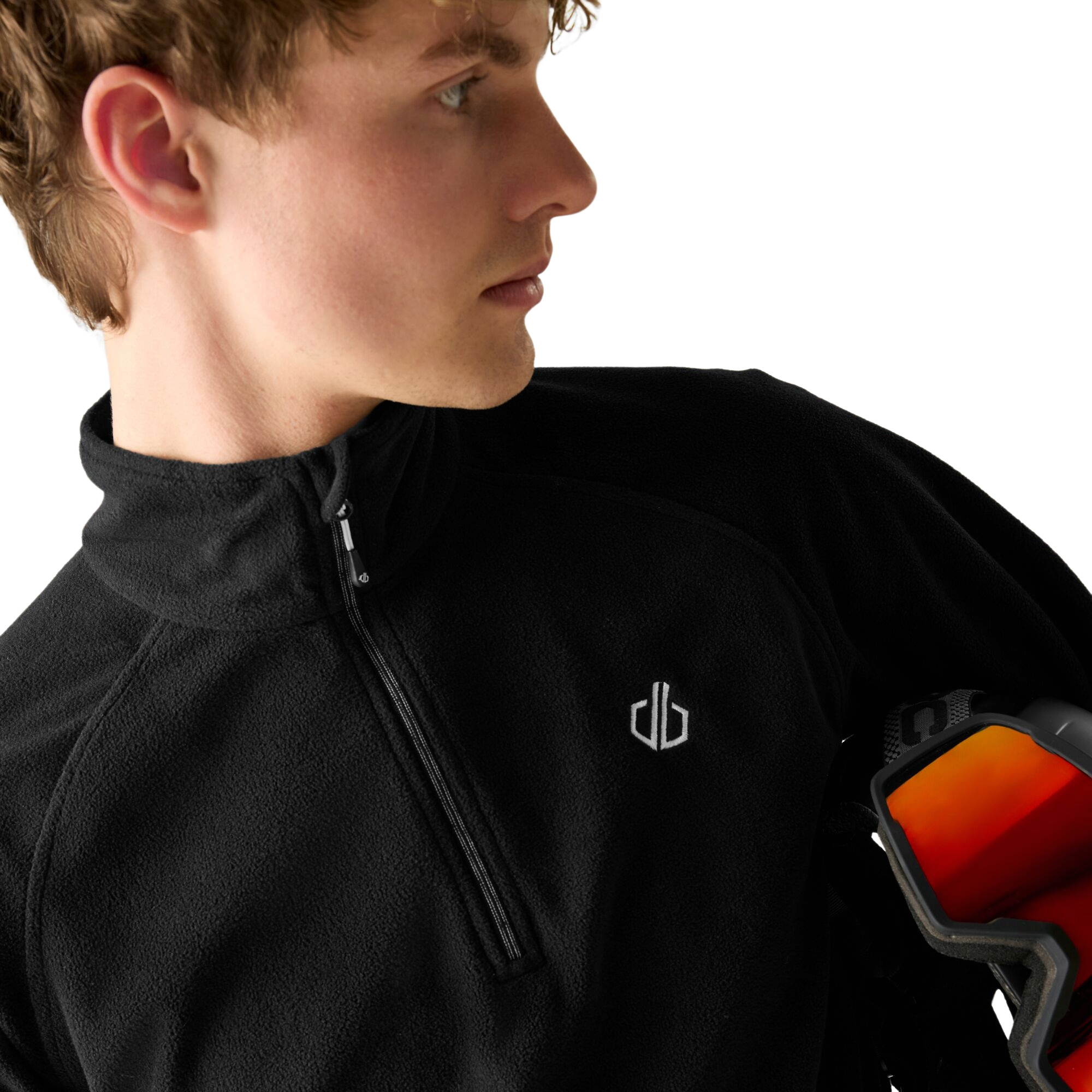 Лонгслів чоловічий Dare2B Freethink II Half Zip Fleece DMA473-800 S чорнийфото