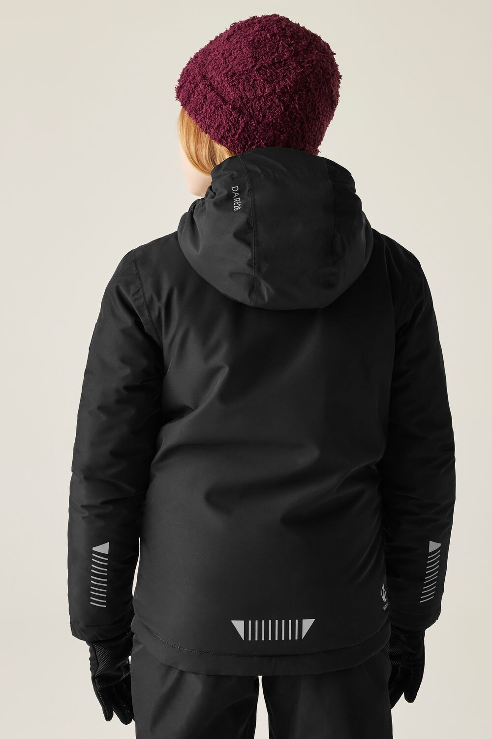 Куртка горнолыжная детская Dare2b Imp One Sizee V Jacket DKP568-0F3 11-12 черная/сливовая фото3