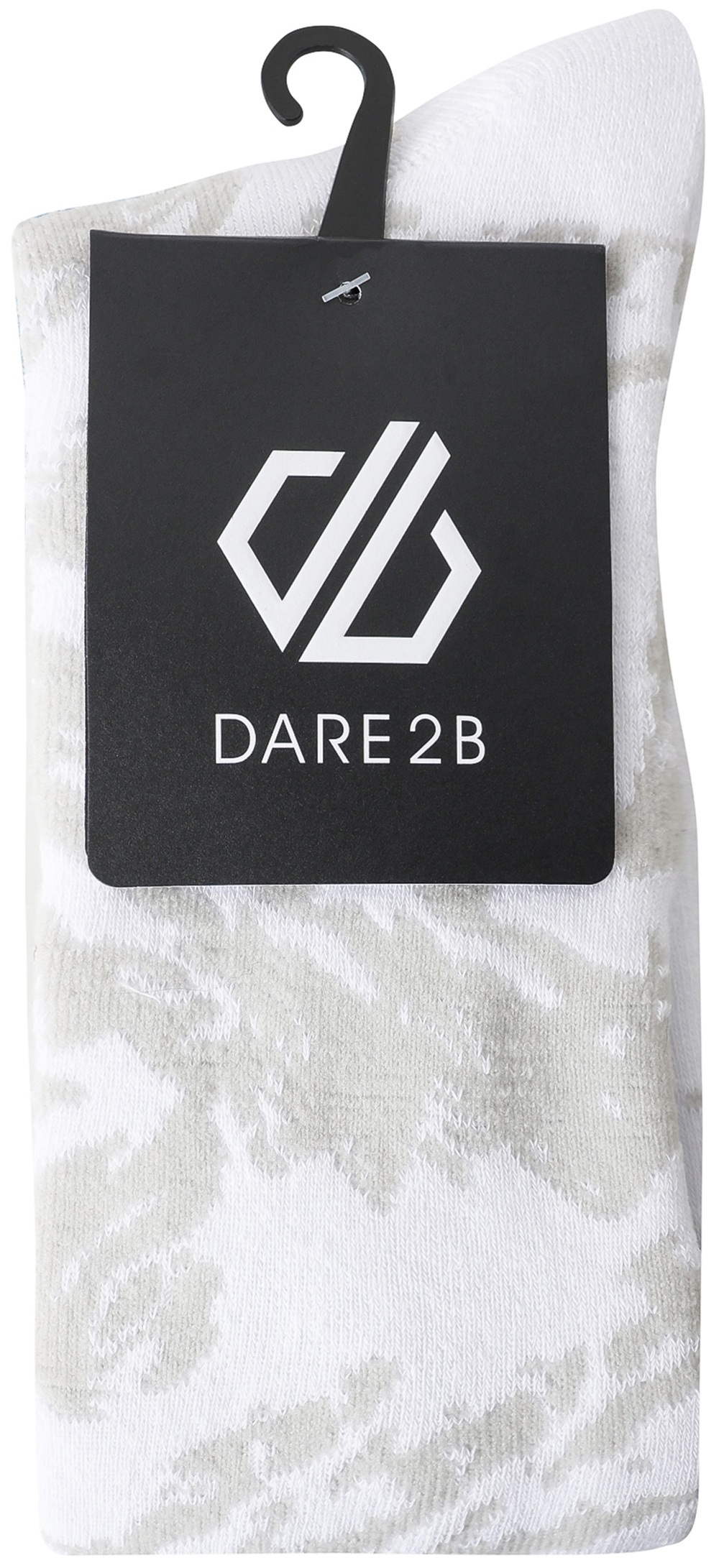 Носки зимние женские Dare2Be WmnPrintSkiSockII DWH333-0HT 6-8 белые/серые фото 