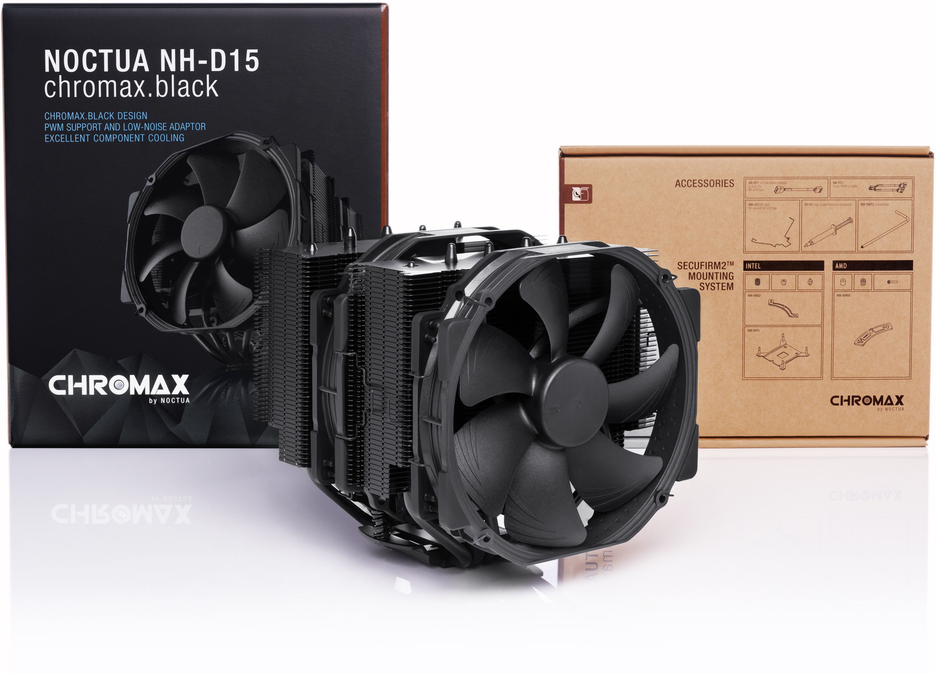 Процессорный кулер Noctua NH-D15 CHROMAX BLACK (NH-D15 CHROMAX.BLACK) фото