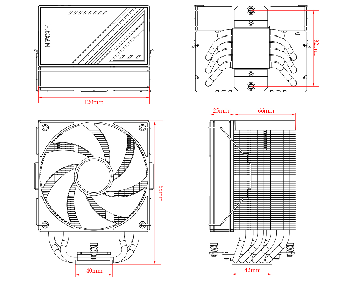 Процесорний кулер ID-Cooling FROZN A610 BLACK (FROZN A610 BLACK) фото