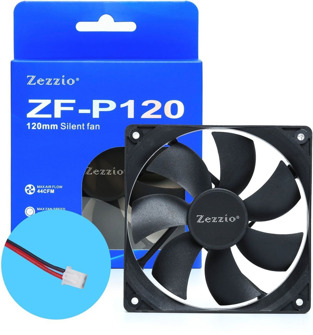 Корпусный вентилятор Zezzio ZF-P120 2pin (ZF-P120 2pin) фото5