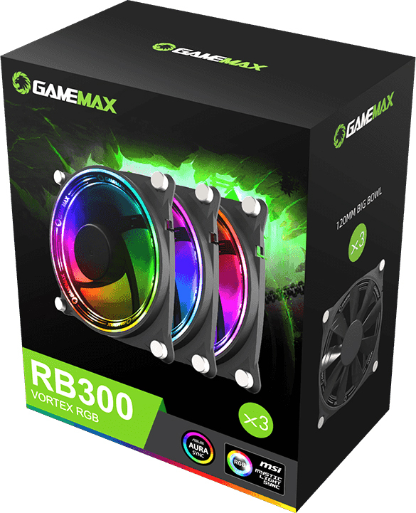 Комплект корпусных вентиляторов GAMEMAX RB 300 (RB 300) фото10