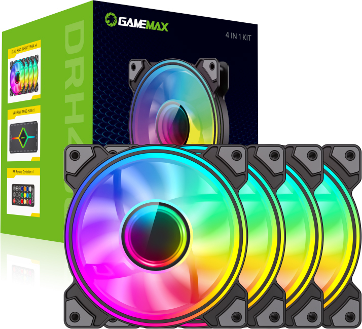 Комплект корпусних вентиляторів GAMEMAX DRH400 (DRH400) фото7