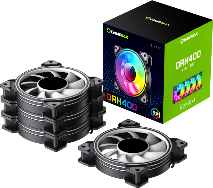 Комплект корпусних вентиляторів GAMEMAX DRH400 (DRH400) фото8