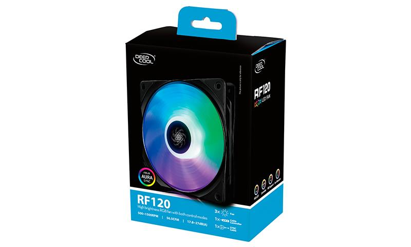 Корпусний вентилятор DEEPCOOL RF120-3 IN 1 (DP-FRGB-RF120-3C) фото