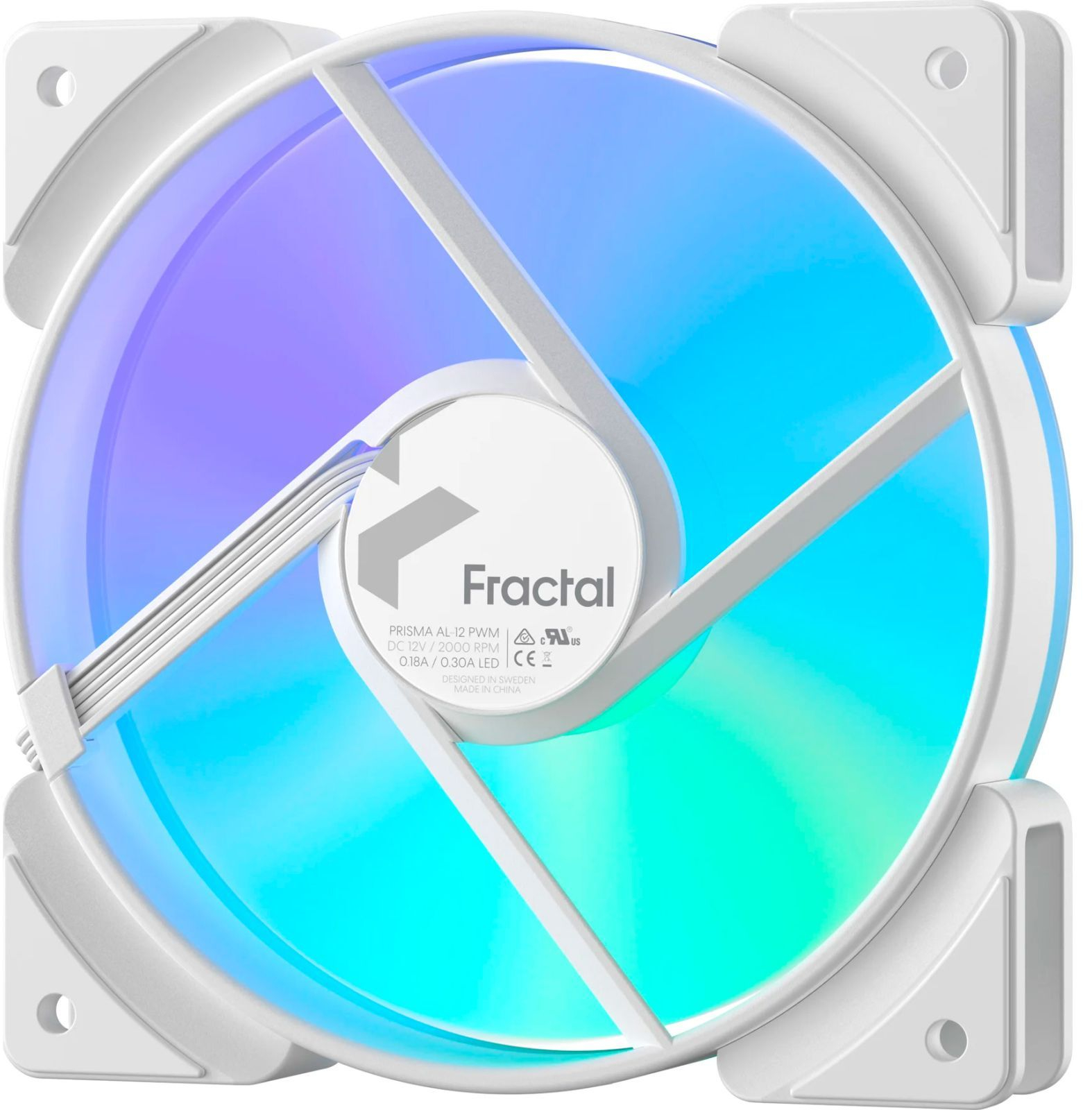 Корпусный вентилятор Fractal Design Prisma AL-12 ARGB PWM (FD-FAN-PRI-AL12-PWM-WT) фото3