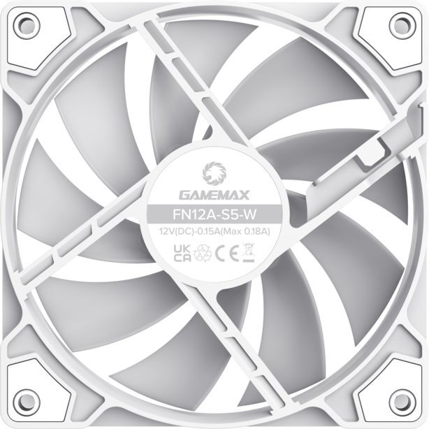 Корпусний вентилятор GAMEMAX FN12A-S5-W (FN12A-S5-W) фото