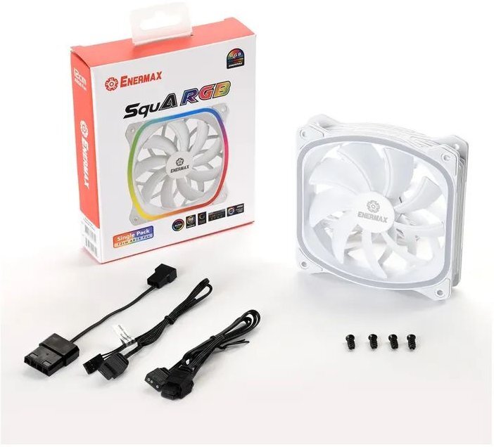 Корпусный вентилятор Enermax SquA RGB White (UCSQARGB12P-W-SG) фото6