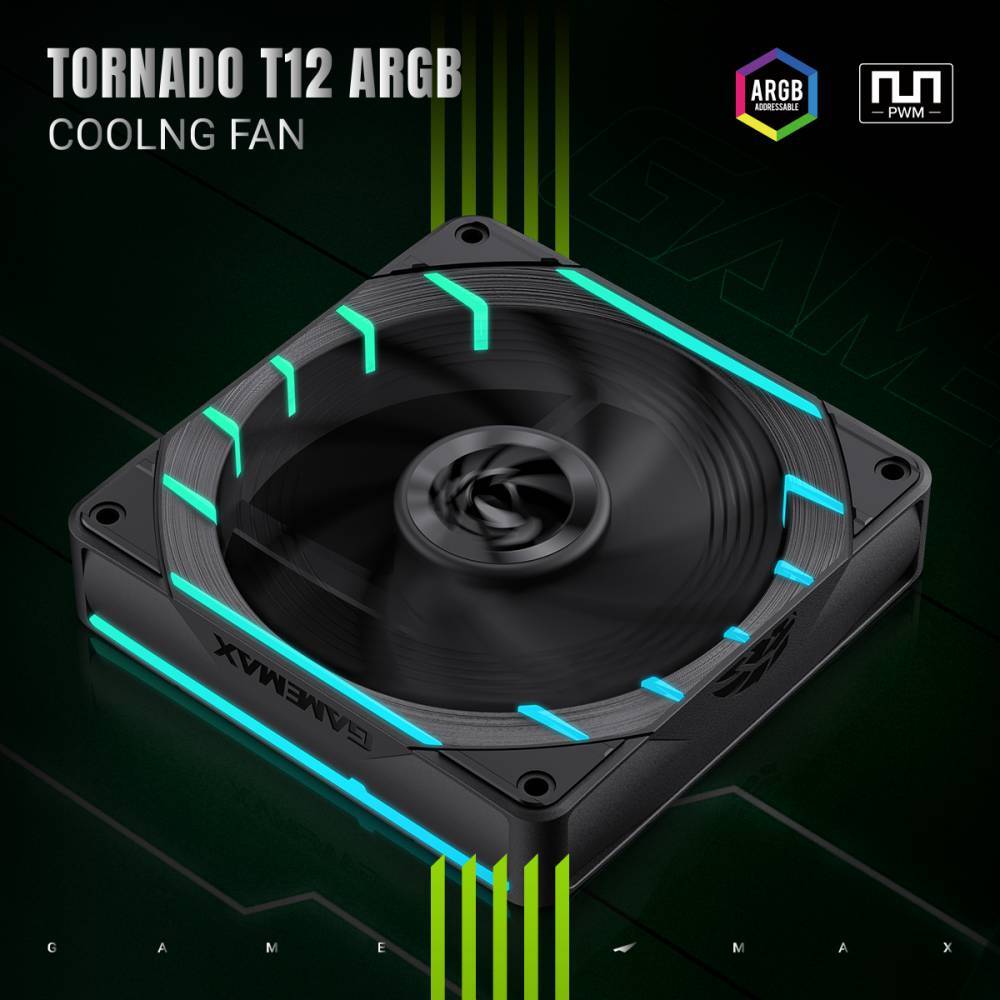 Корпусный вентилятор GAMEMAX Tornado T12 ARGB (Tornado T12 ARGB) фото6