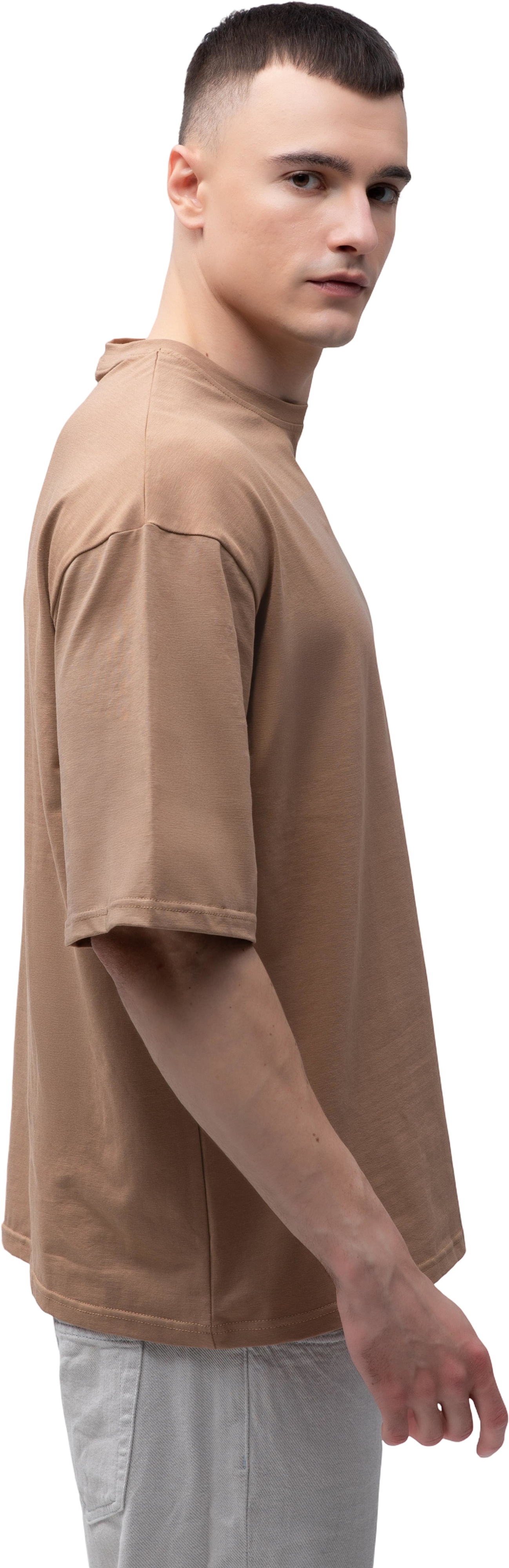 Футболка мужская хлопковая Ray U0104M-Brown L/XL коричневая фото 3
