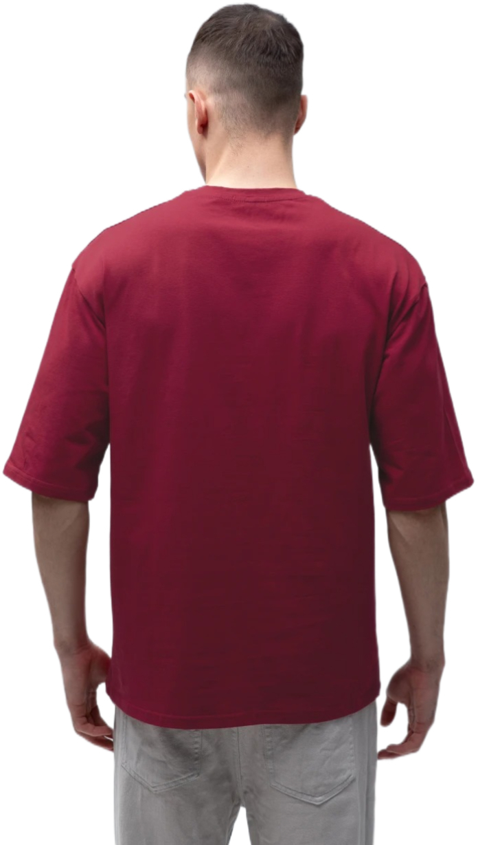 Футболка мужская хлопковая Ray U0104M-Burgundy S/M бордовая фото 2