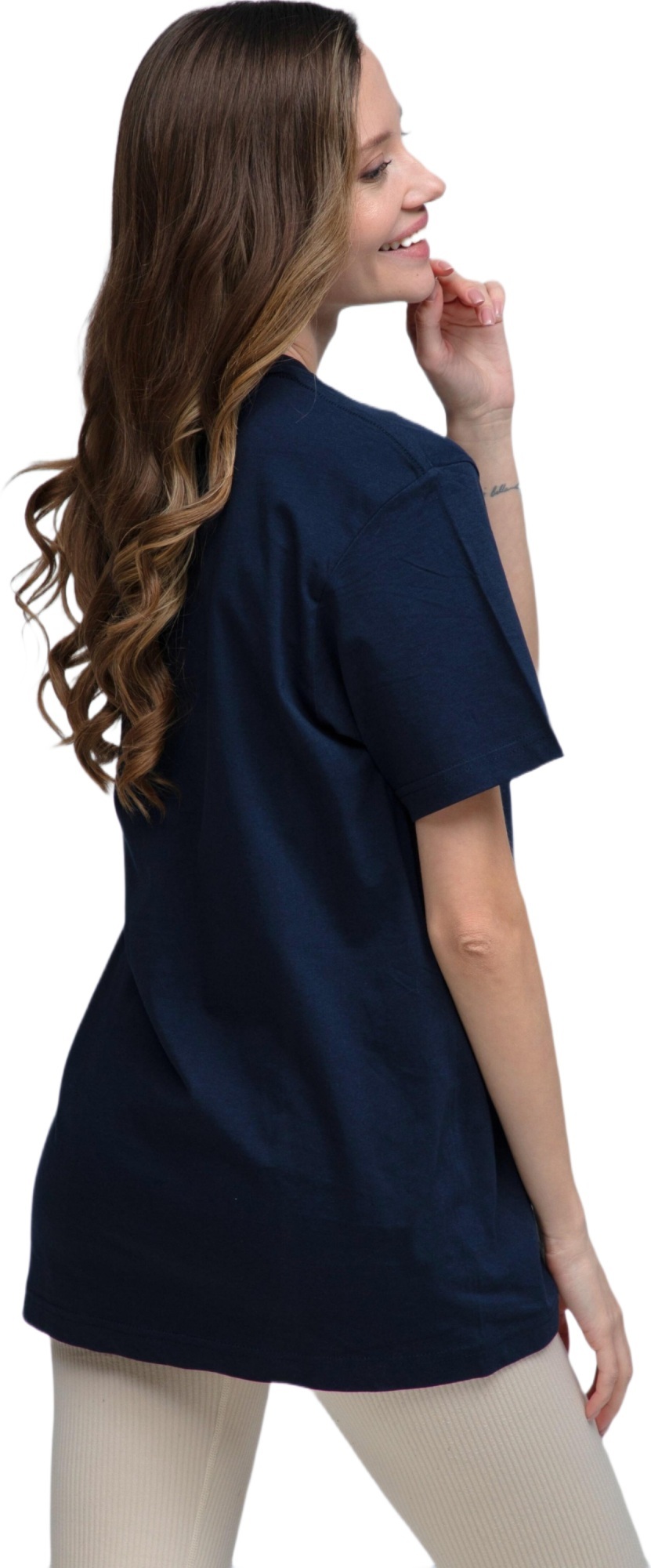 Футболка женская хлопковая Stedman ST2000W-BLM L темно-синяя фото 2