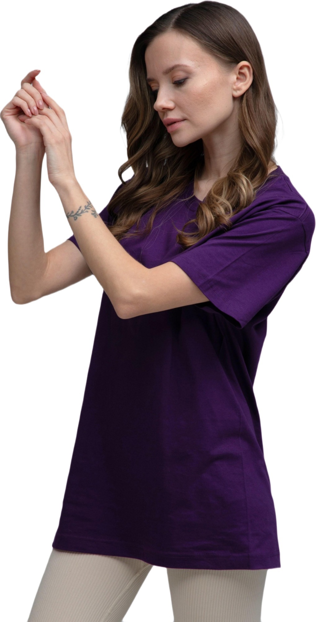 Футболка женская хлопковая Stedman ST2000W-DBY S фиолетовая фото 3