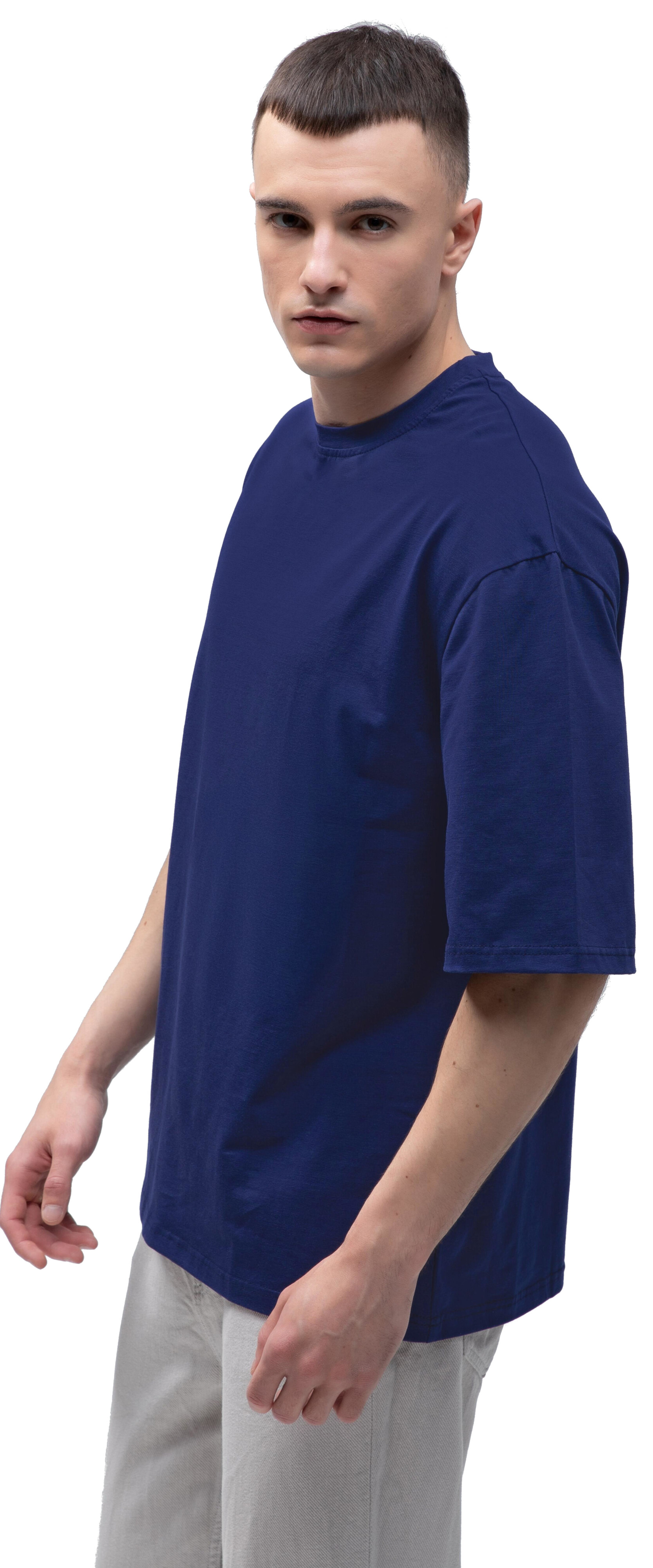 Футболка мужская хлопковая Ray U0104M-Navy Blue S/M темно-синяя фото 3