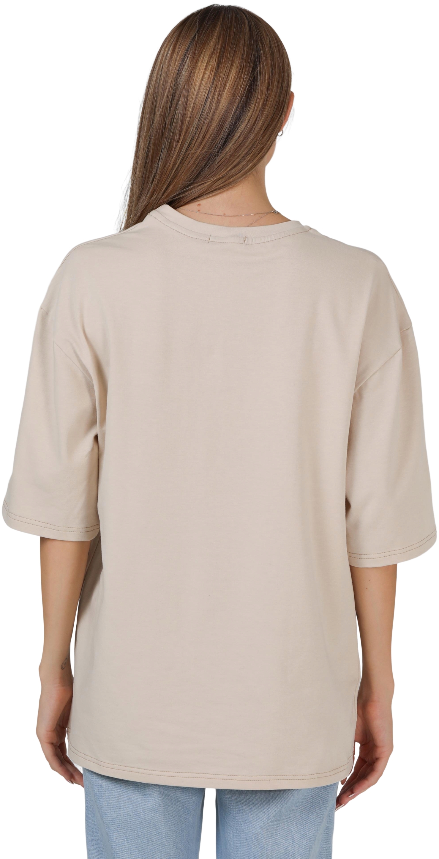 Футболка женская хлопковая Ray U0104W-Cream L/XL бежевая фото 2