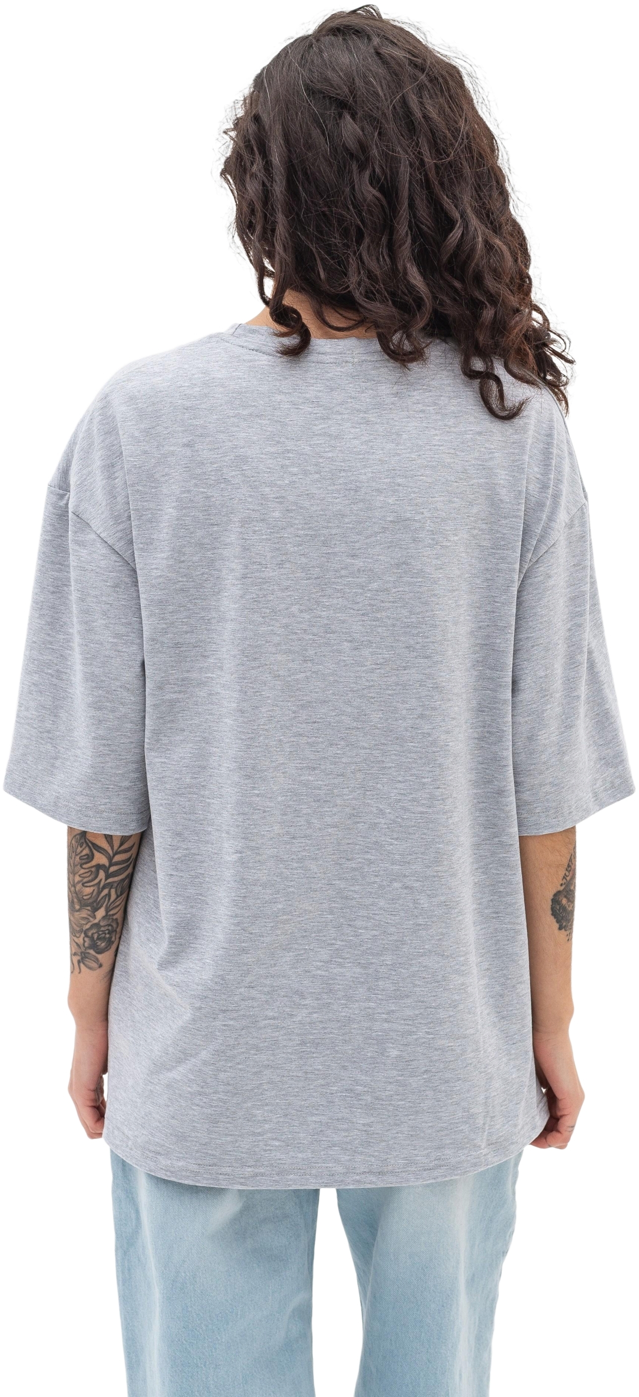 Футболка женская хлопковая Ray U0104W-Grey Heather L/XL серый меланж фото 2