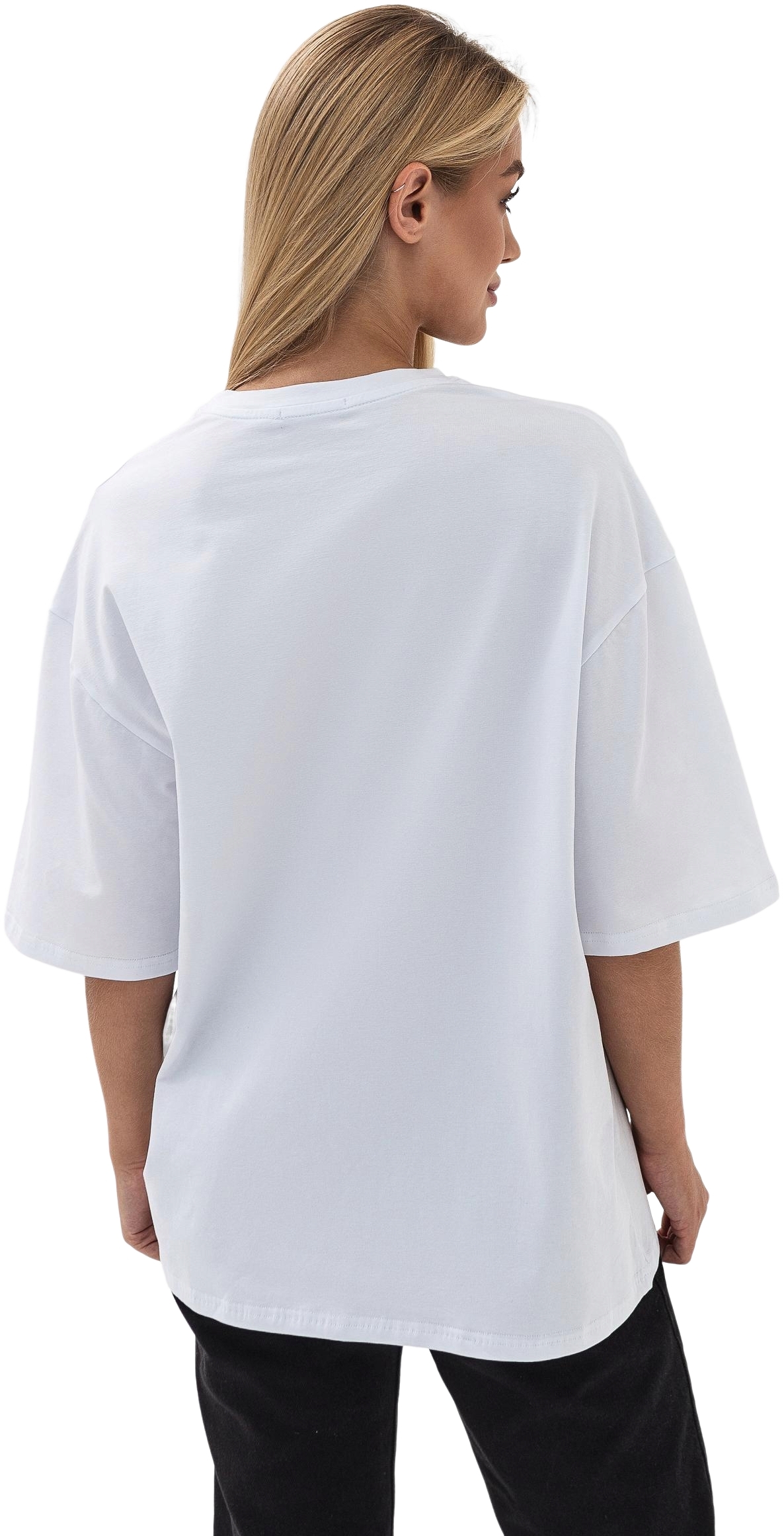 Футболка женская хлопковая Ray U0104W-White 2XL/3XL белая фото 2