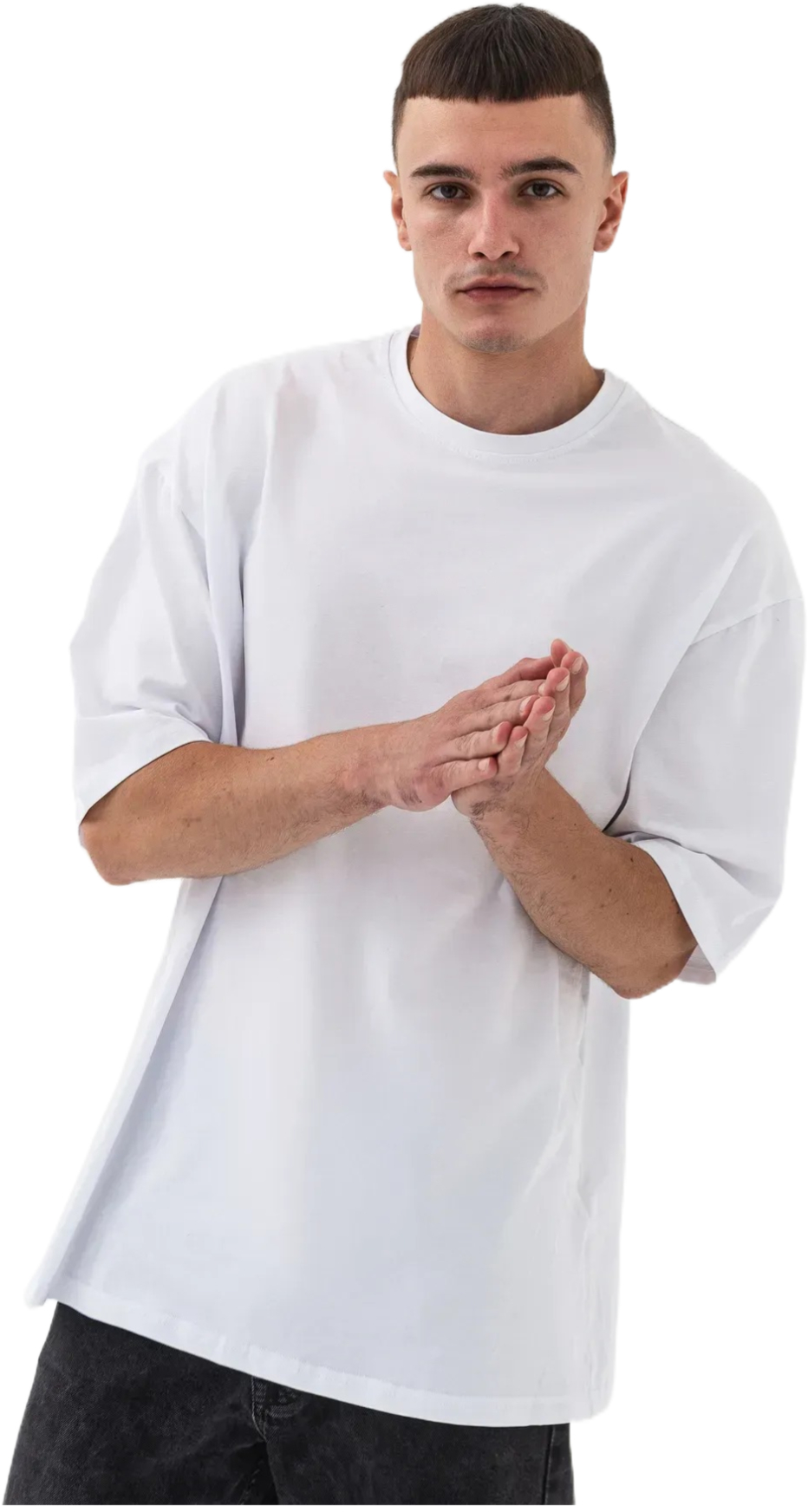 Футболка мужская хлопковая Ray U0104M-White L/XL белая фото 3