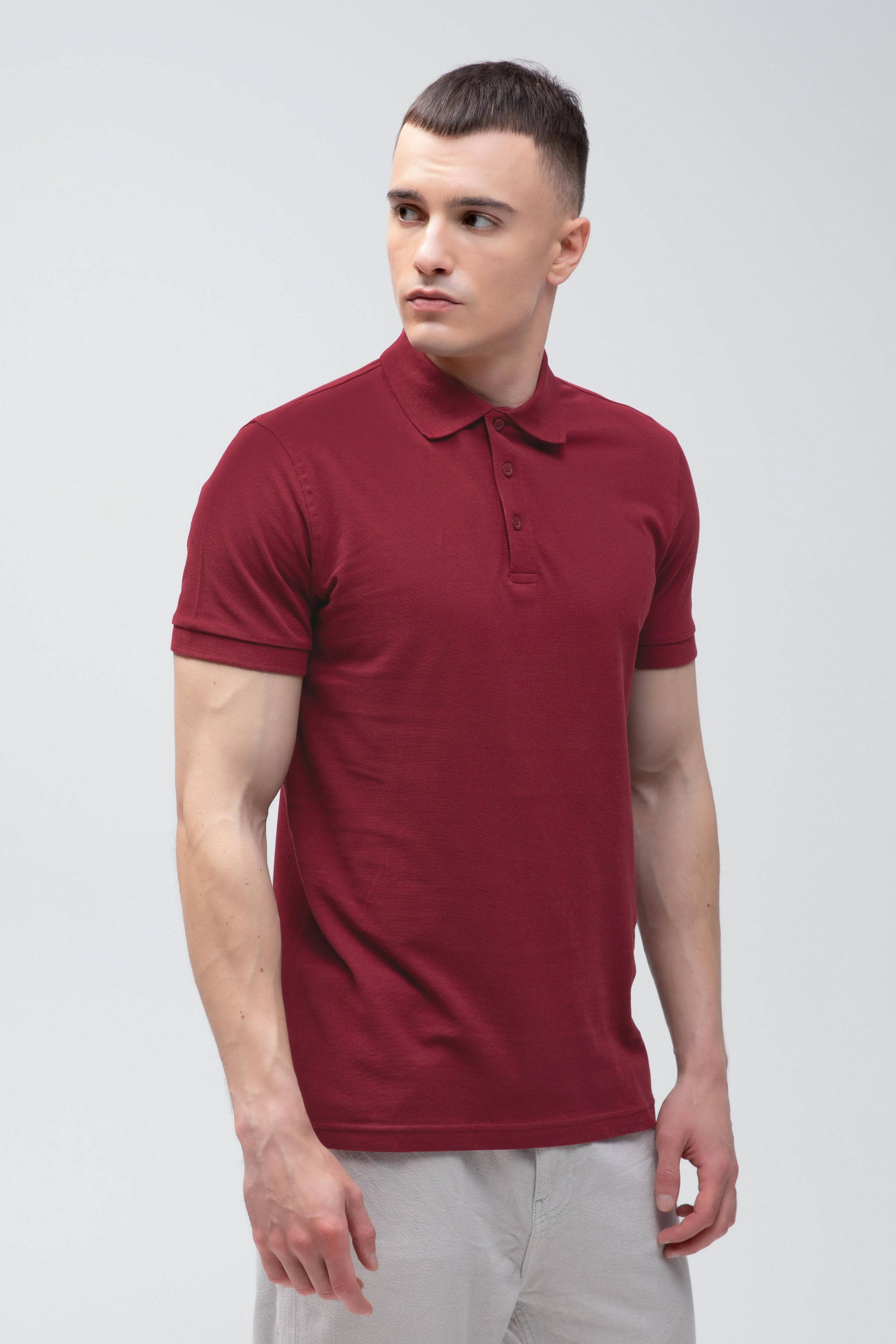 Поло чоловіче бавовняне Stedman Lux ST9060-BOD XXL бордовефото3