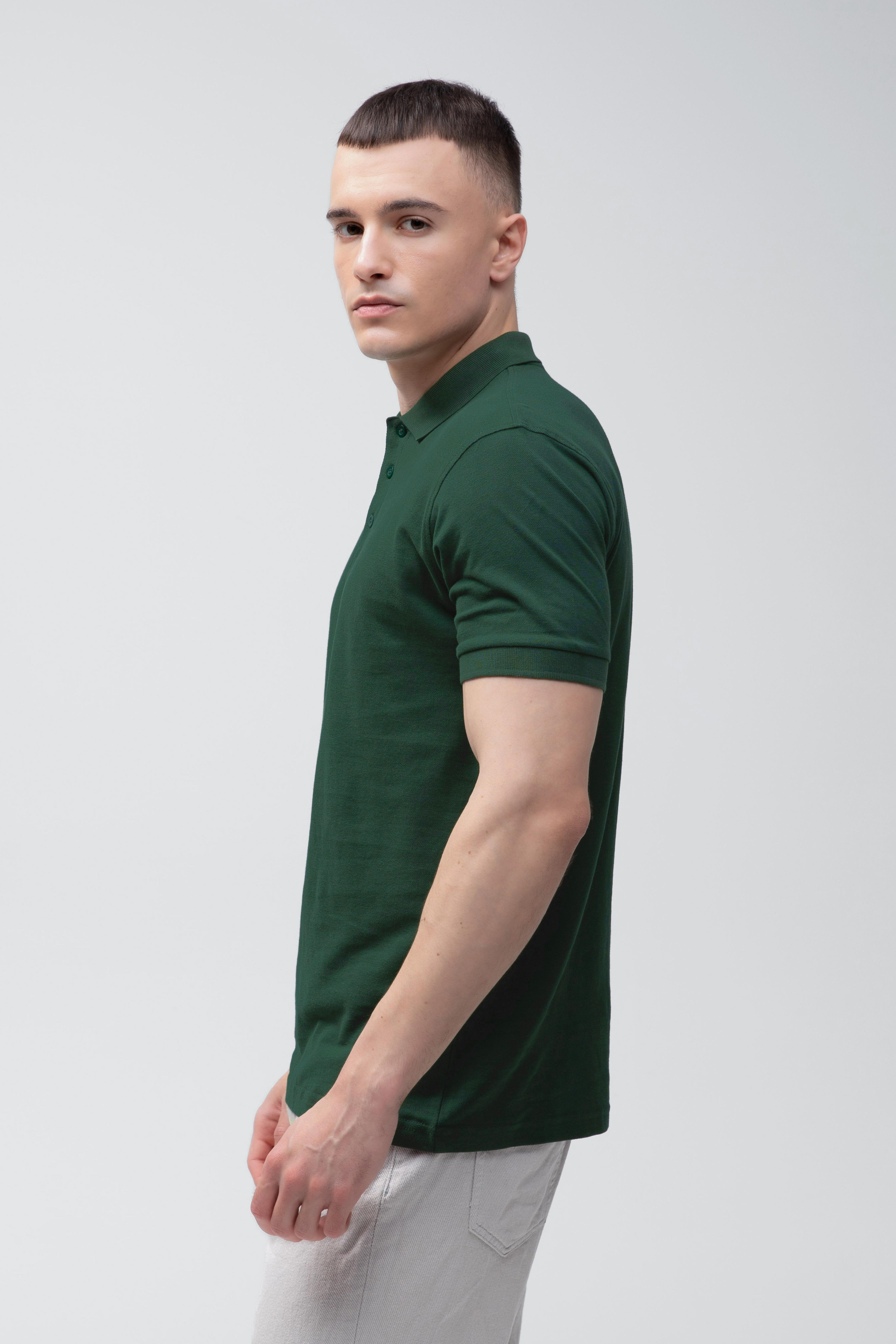 Поло чоловіче бавовняне Stedman Lux ST9060-BOG XL темно-зеленефото3