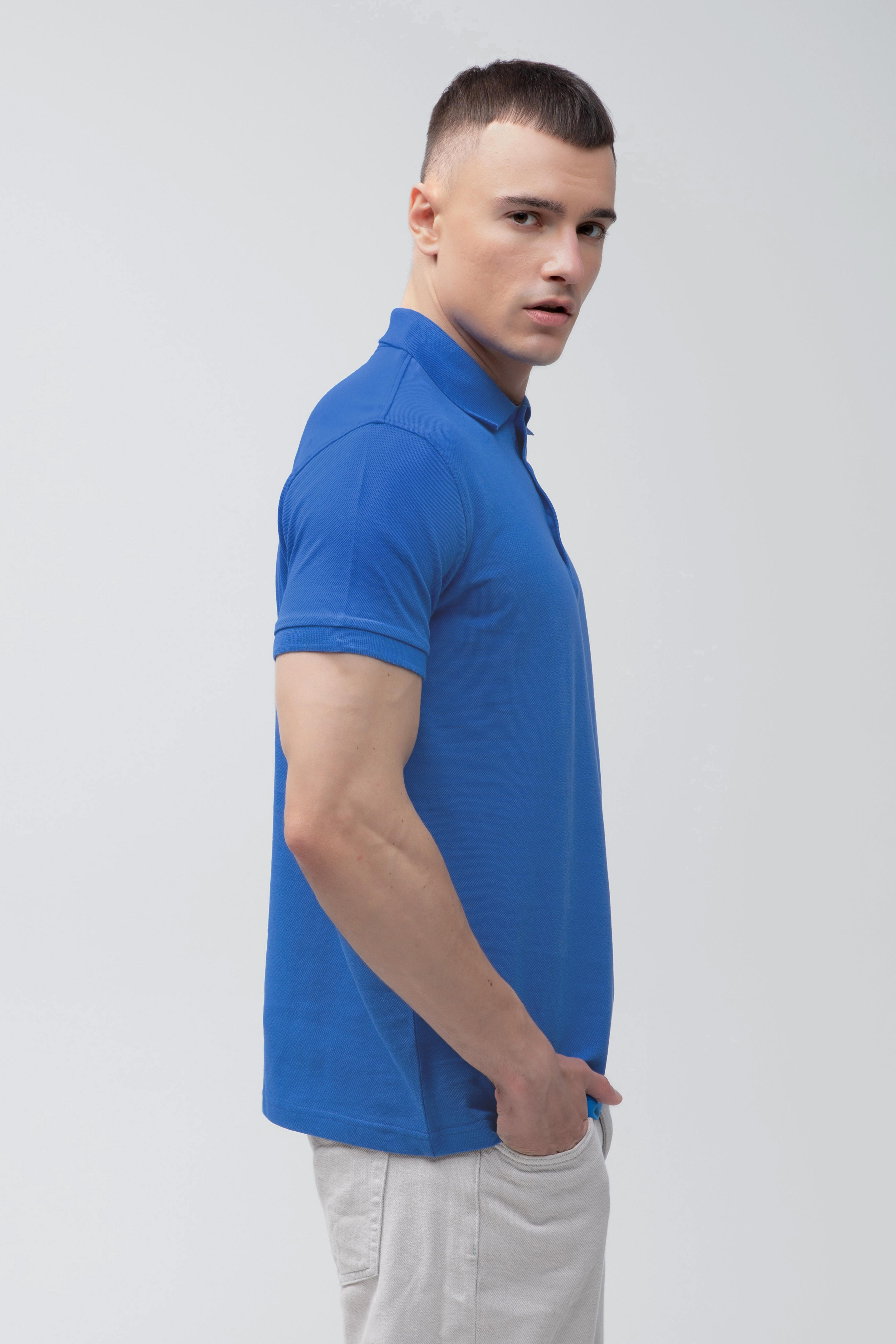 Поло чоловіче бавовняне Stedman Lux ST9060-BRR M волошковефото3