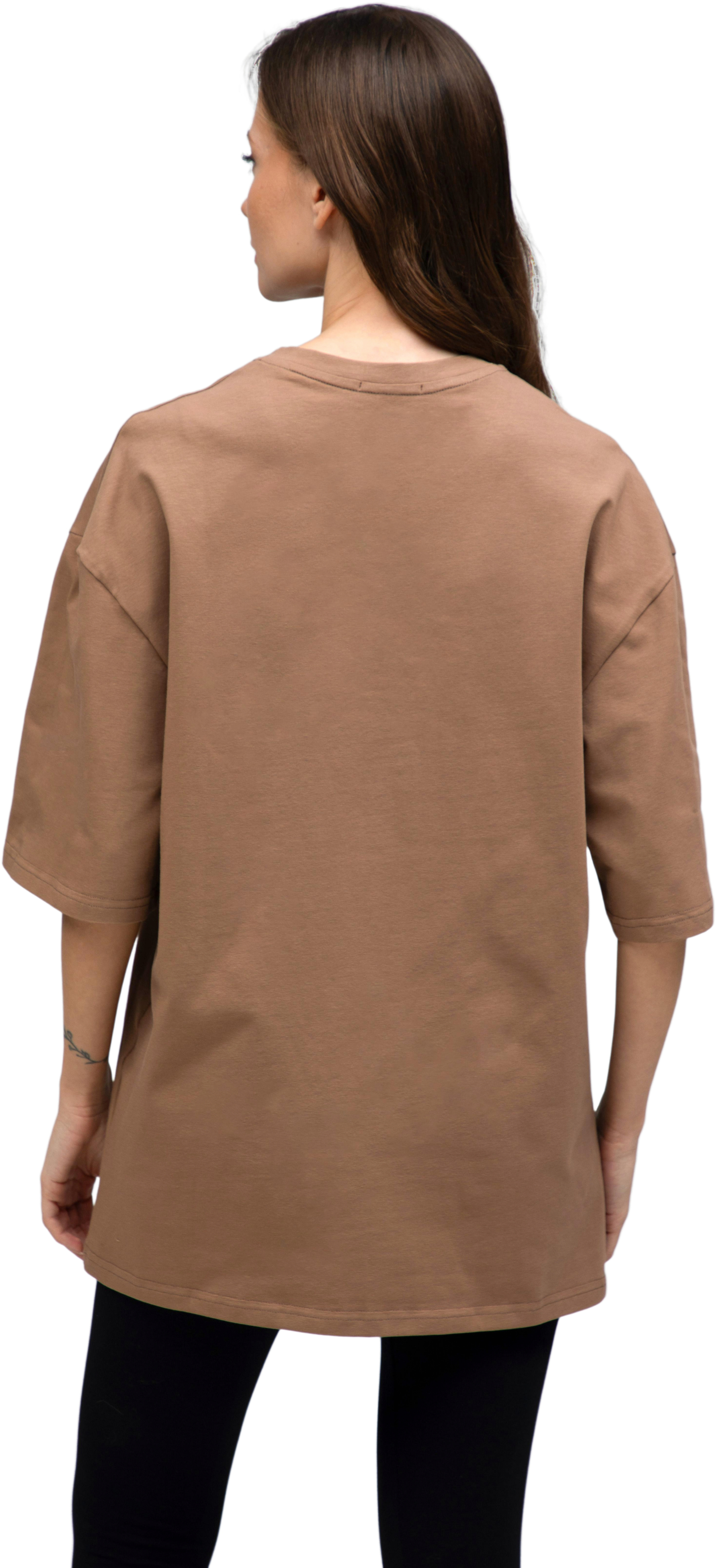 Футболка женская хлопковая Ray U0104W-Brown L/XL коричневая фото 2