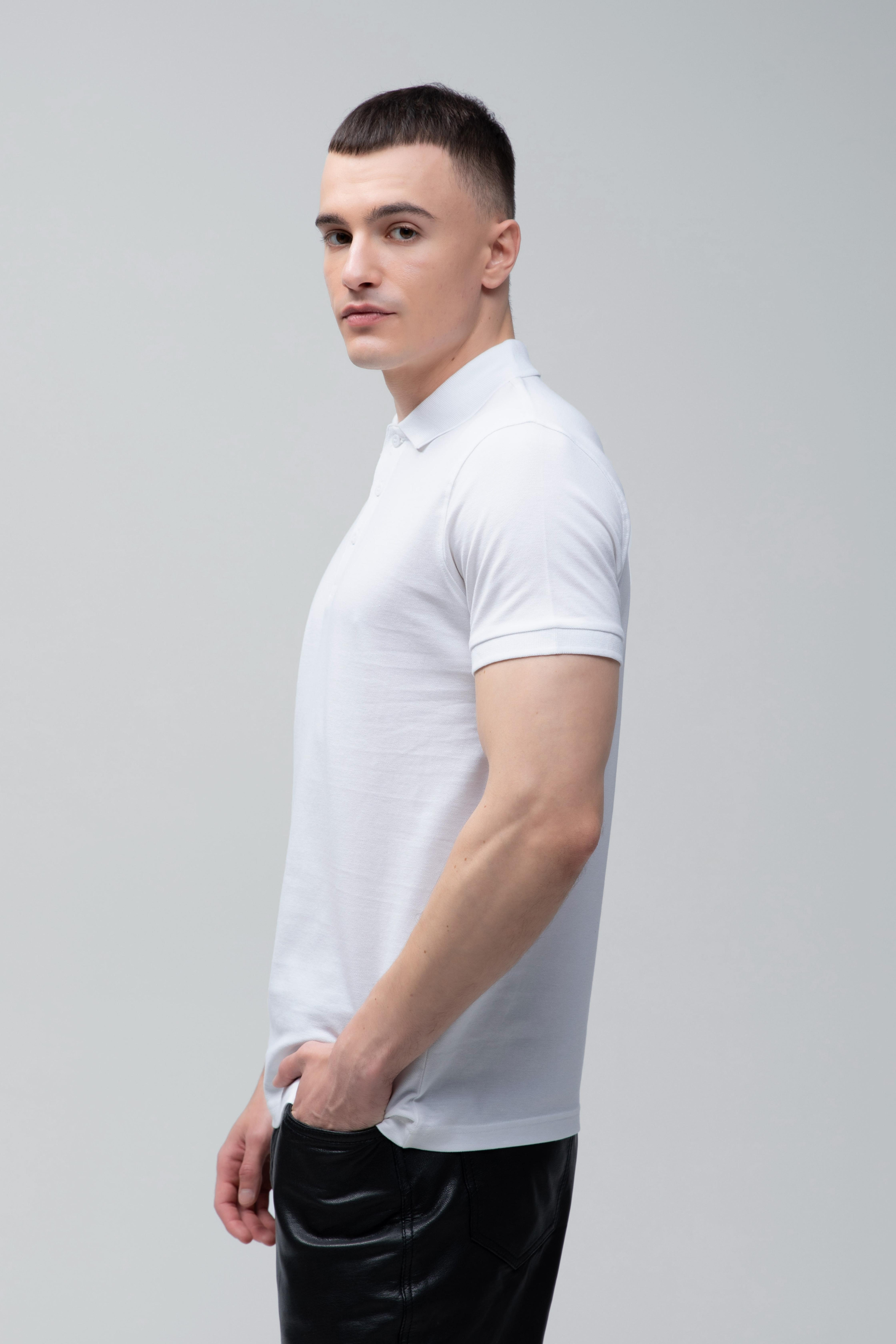 Поло чоловіче бавовняне Stedman ST9060-WHI 3XL білефото4